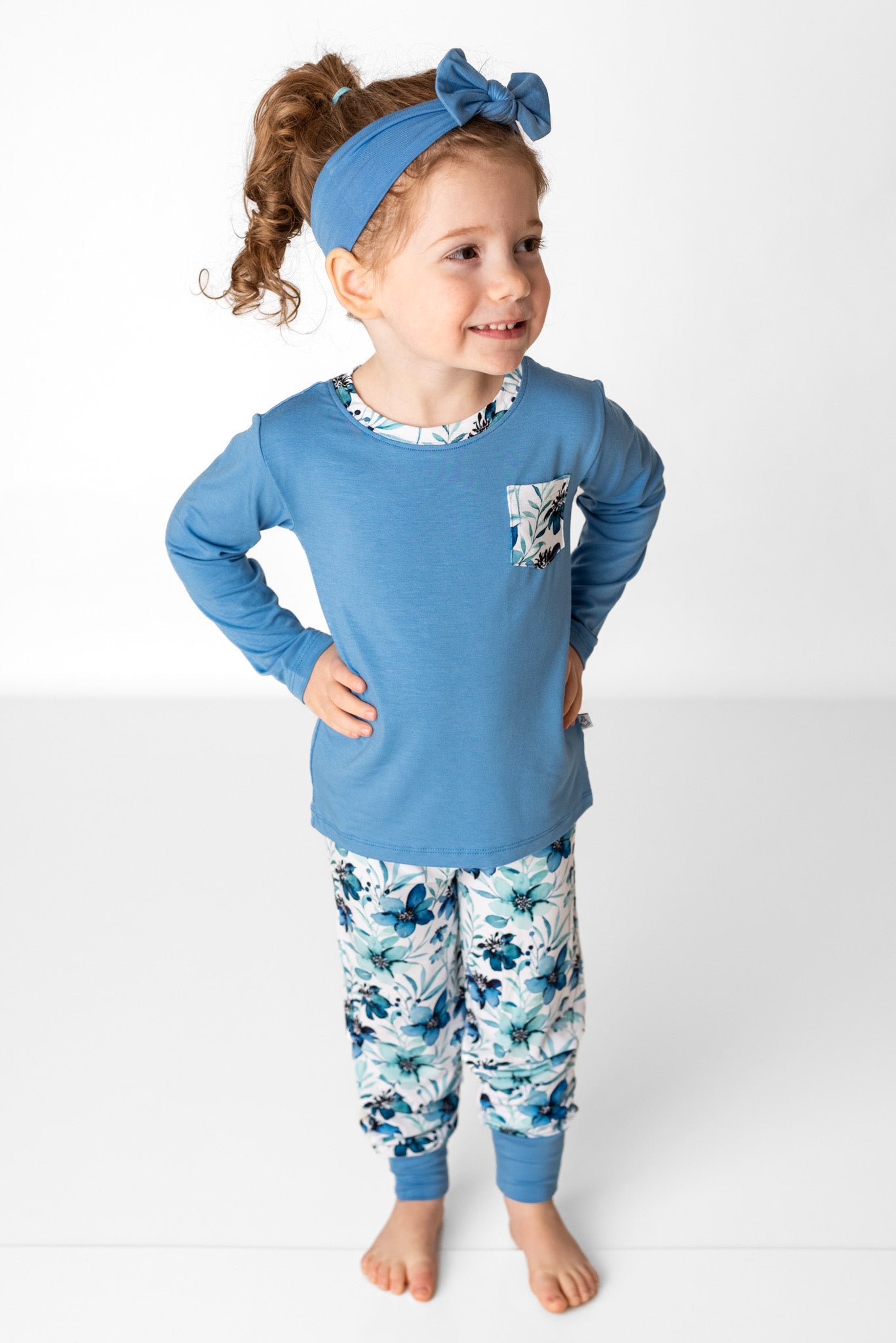Steel Blue | Bamboo Toddler & Kids Pocket T-Shirt