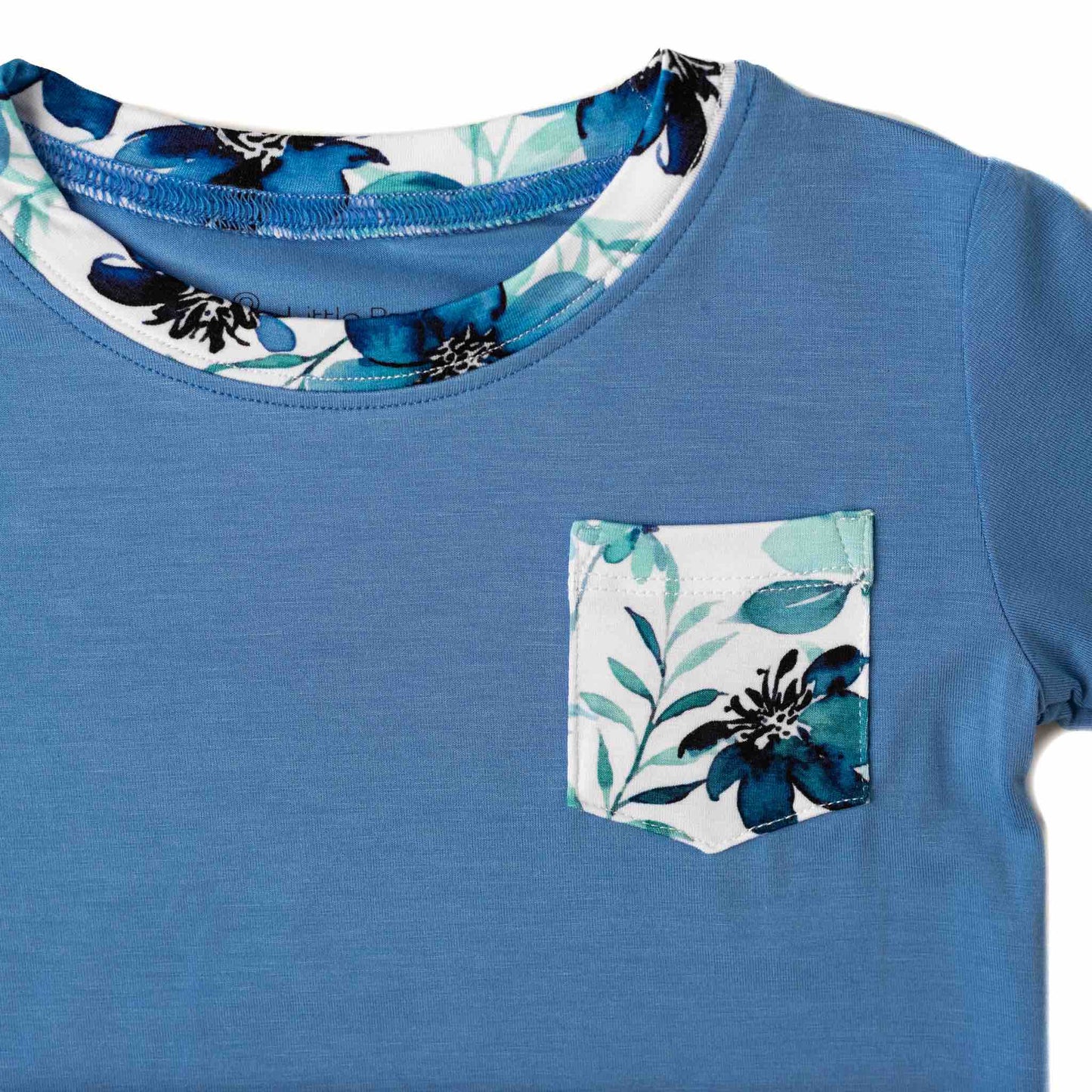 Steel Blue | Bamboo Toddler & Kids Pocket T-Shirt