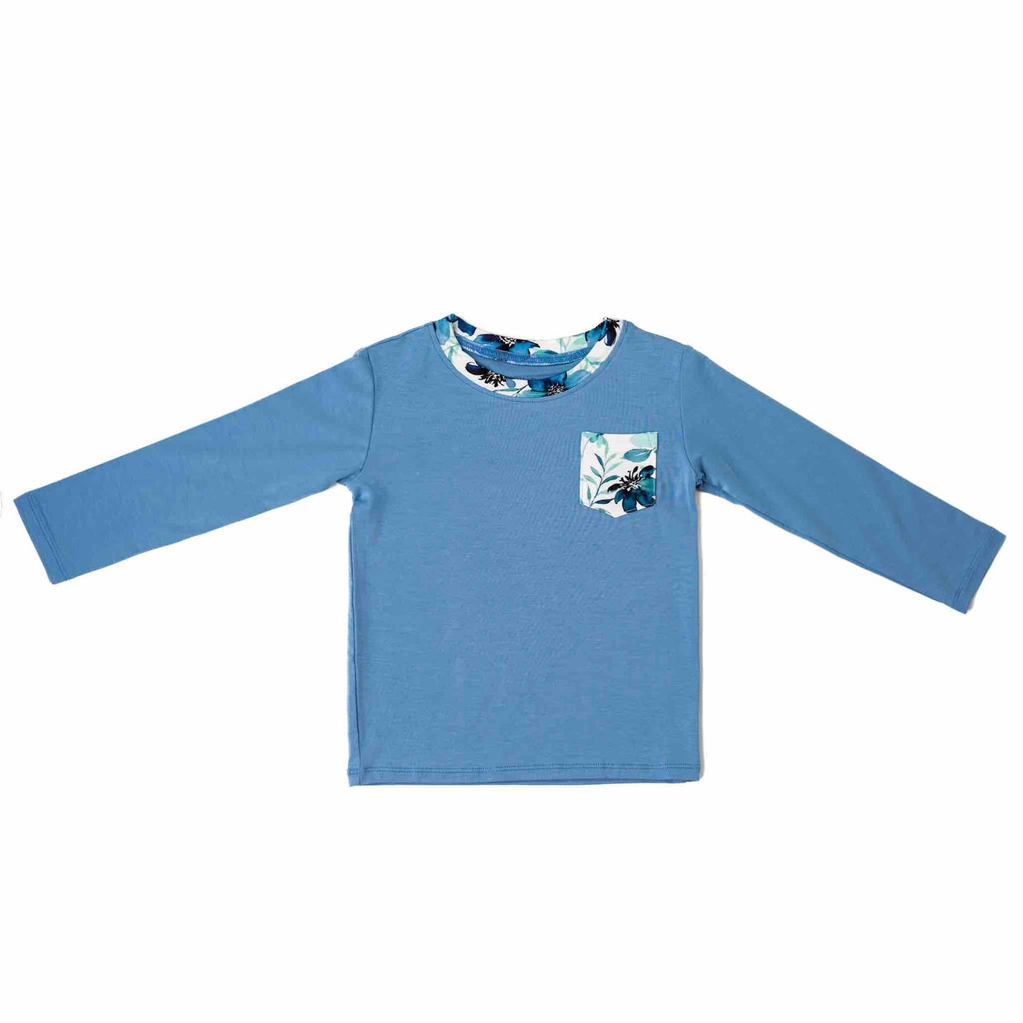 Steel Blue | Bamboo Toddler & Kids Pocket T-Shirt