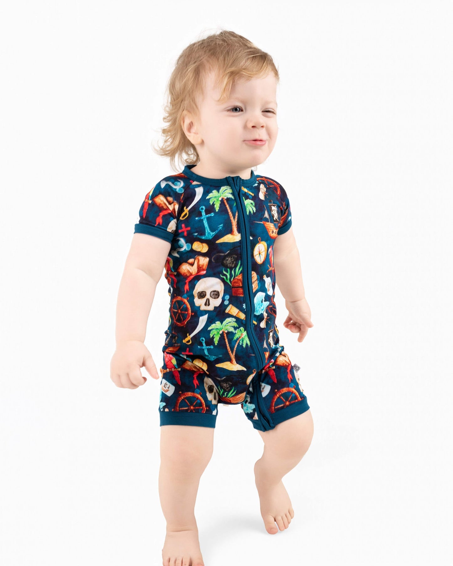 Ahoy Matey | Bamboo Shorty Romper