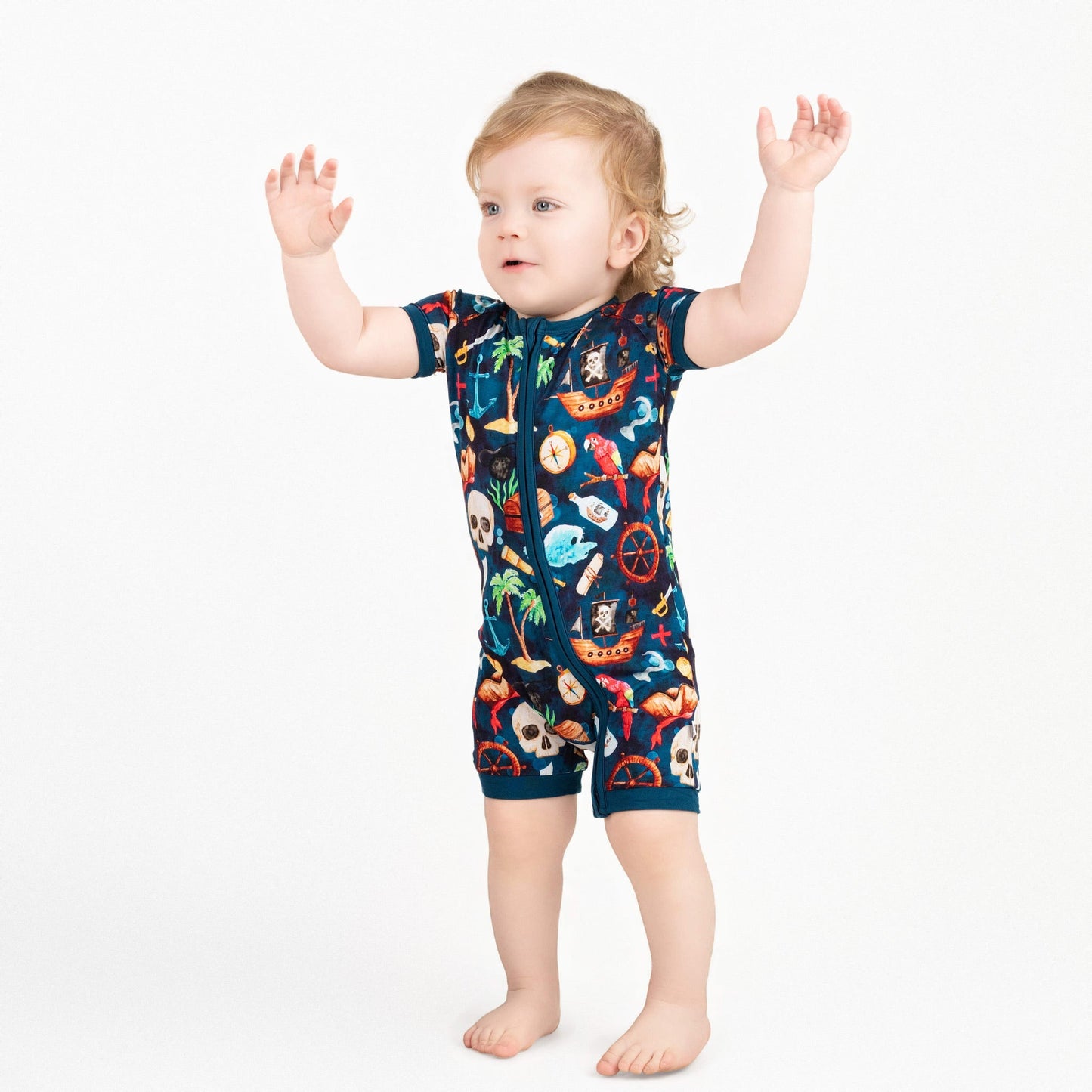 Ahoy Matey | Bamboo Shorty Romper