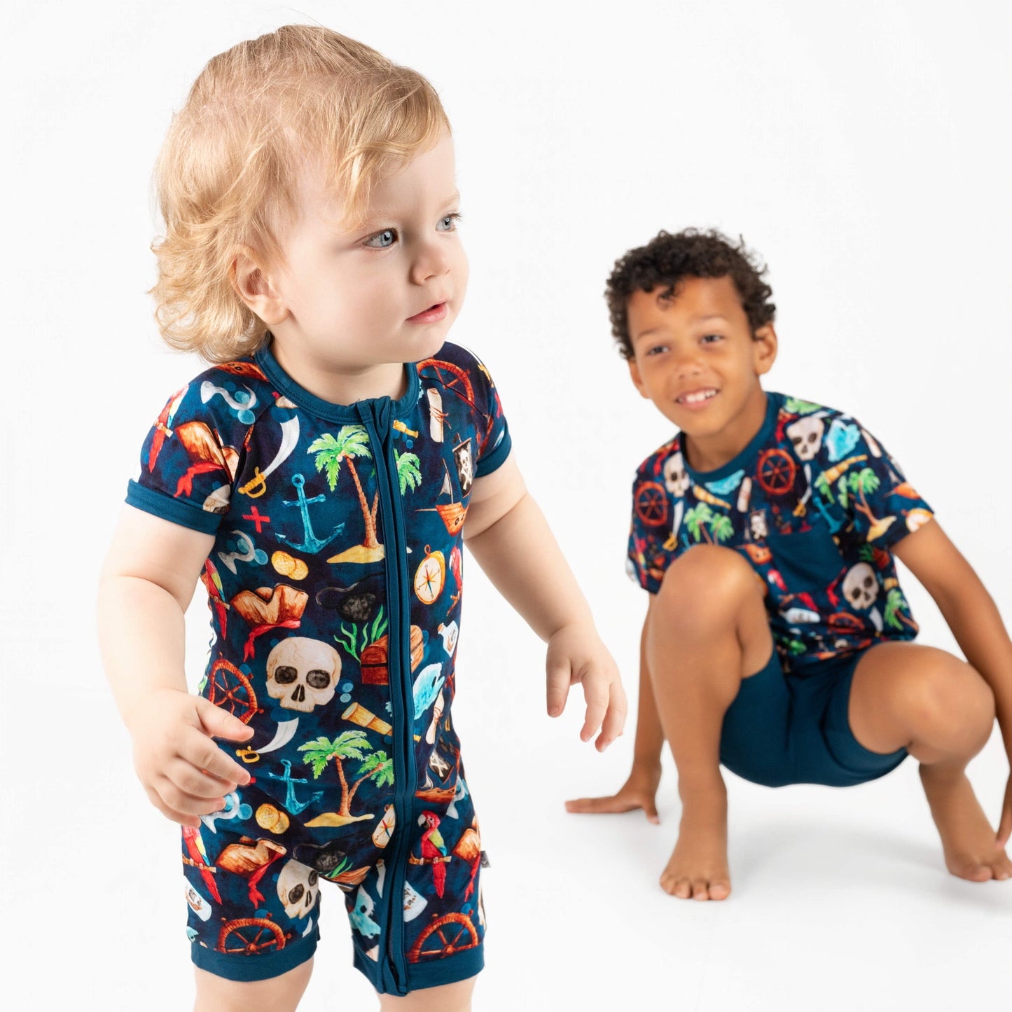 Ahoy Matey | Bamboo Shorty Romper