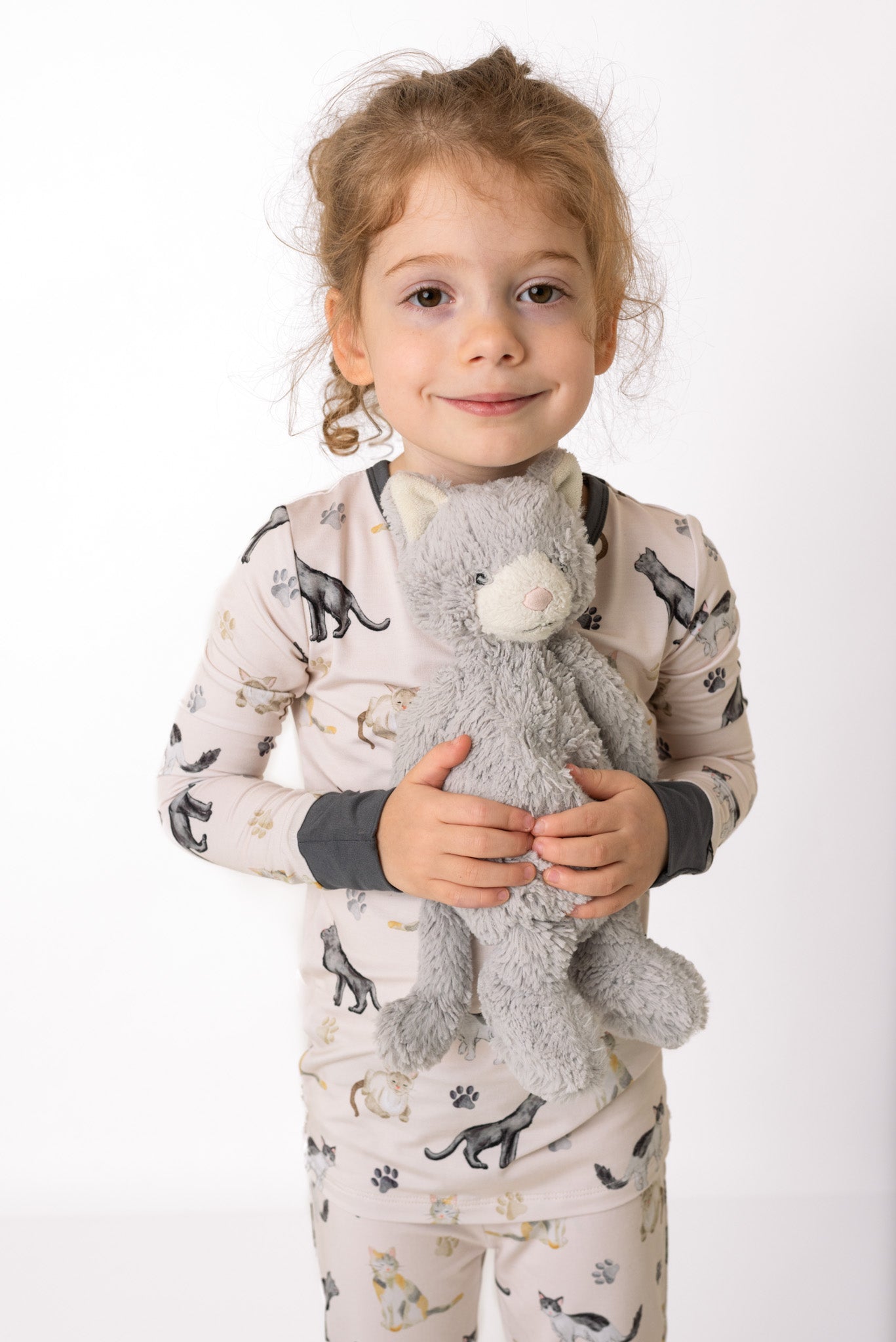 Cats & Paws | Two-Piece Bamboo Long Sleeve Toddler & Kids Pajamas