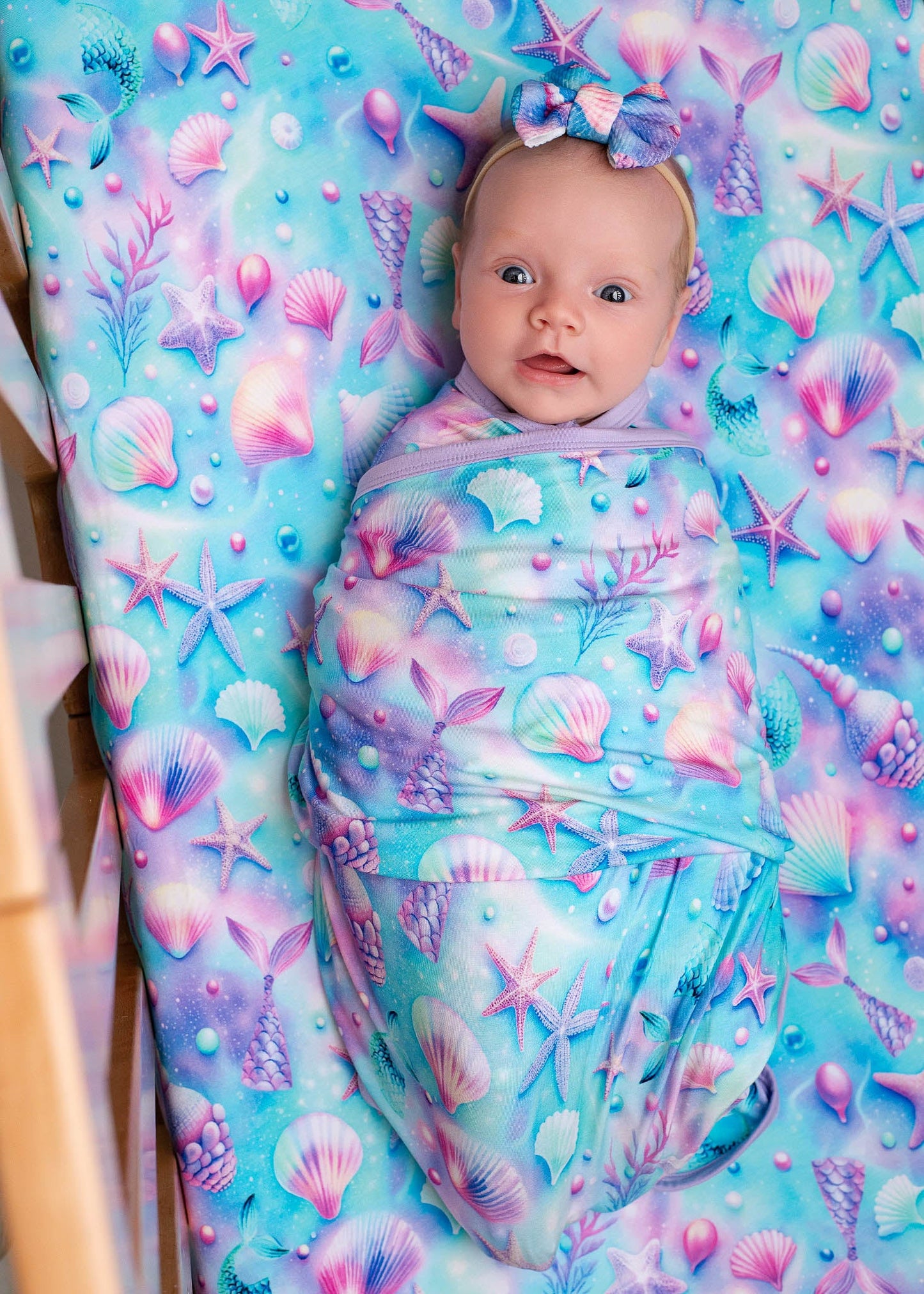 Magical Mermaid Shells | Bamboo Swaddle Blanket