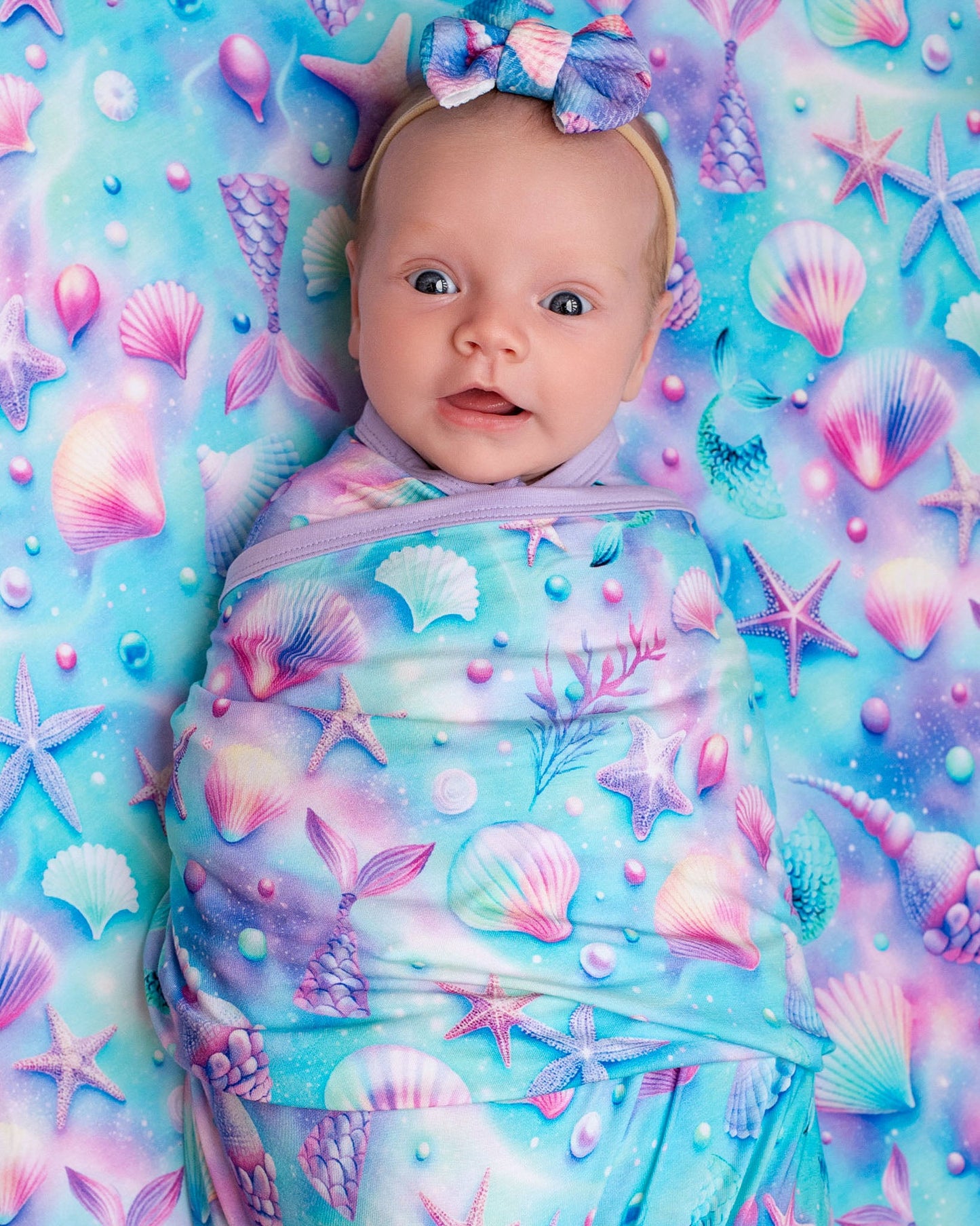 Magical Mermaid Shells | Bamboo Swaddle Blanket