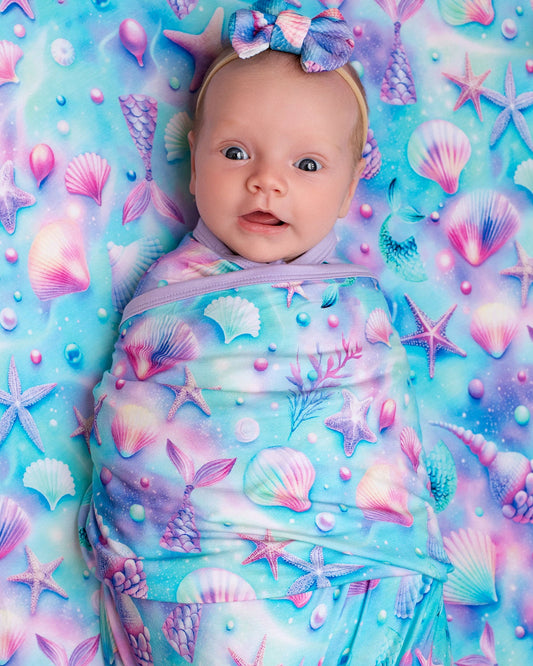 Magical Mermaid Shells | Bamboo Swaddle Blanket