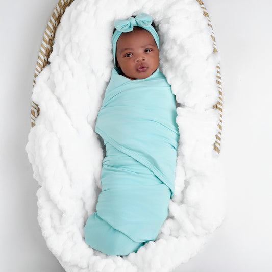 Light Aqua | Bamboo Swaddle Blanket
