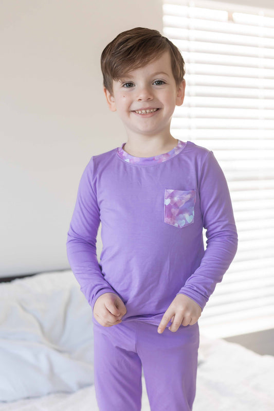 Purple | Bamboo Toddler & Kids Pocket T-Shirt