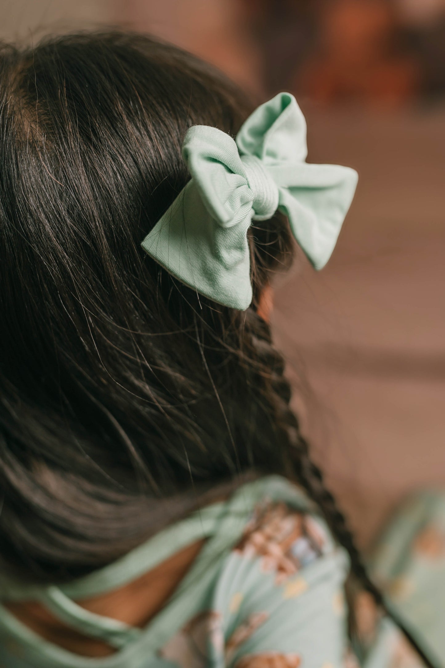 Jade | Toddler Bamboo Clip on Bow