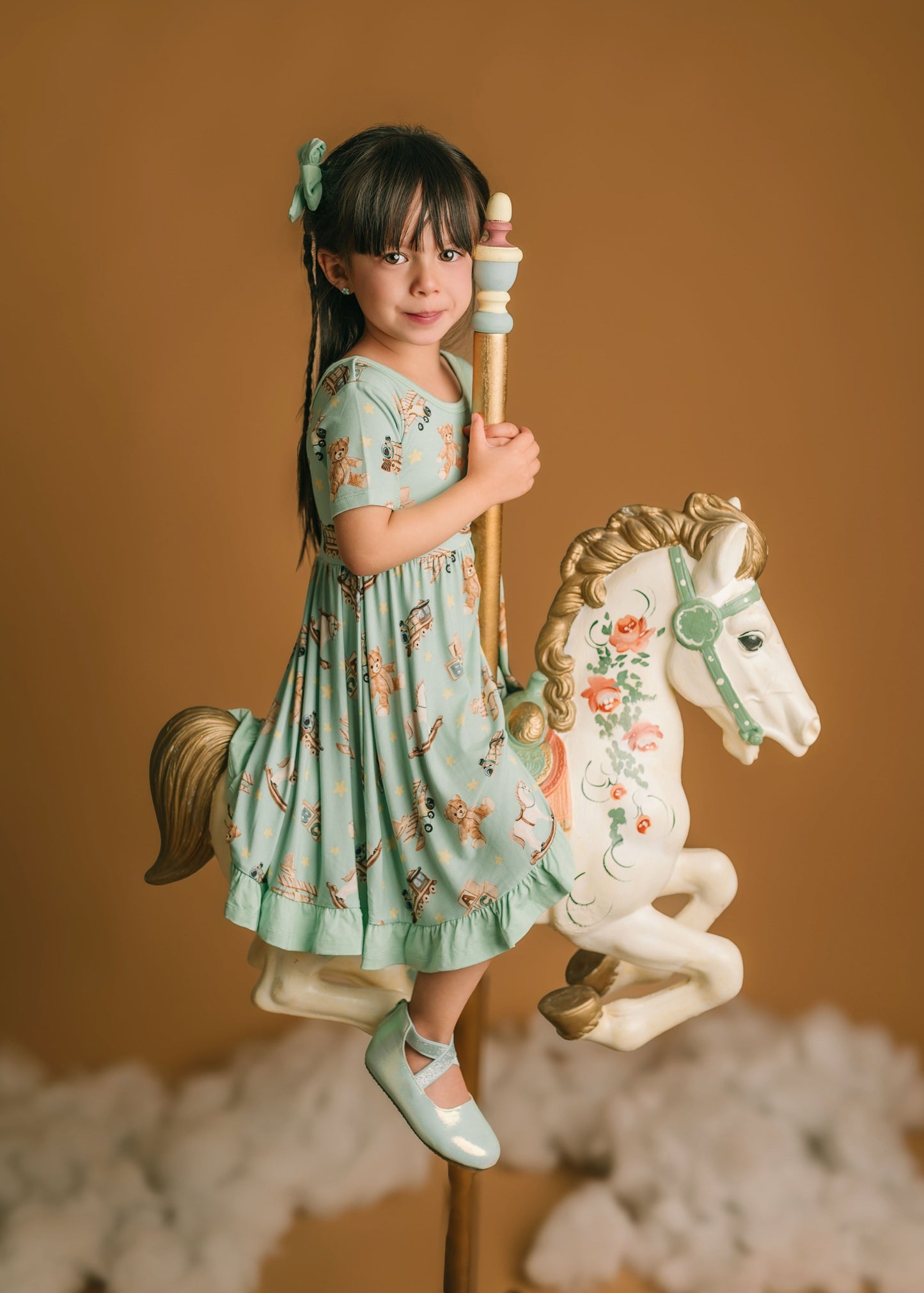 Vintage Toys | Toddler & Girls Bamboo Ruffle Twirl Dress