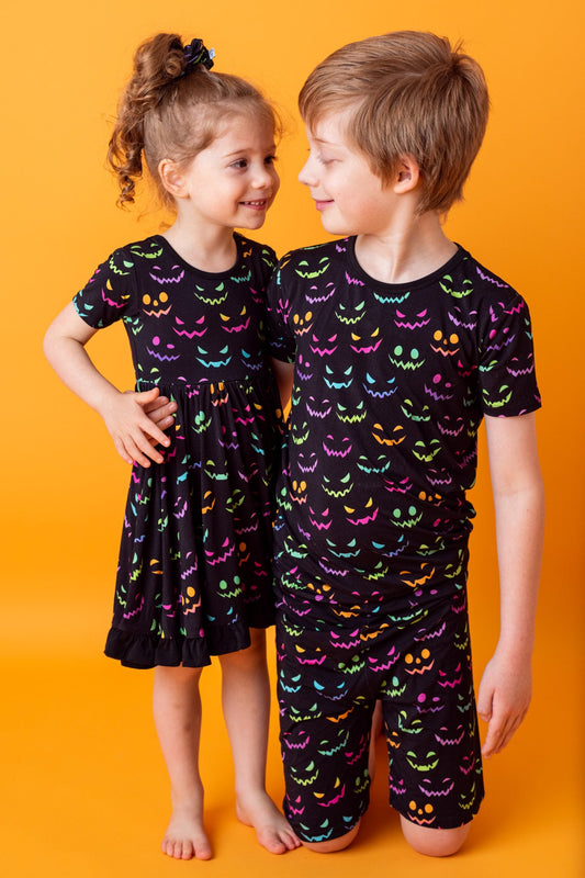Halloween Night | Two-Piece Bamboo Short Sleeve Toddler & Kids Set