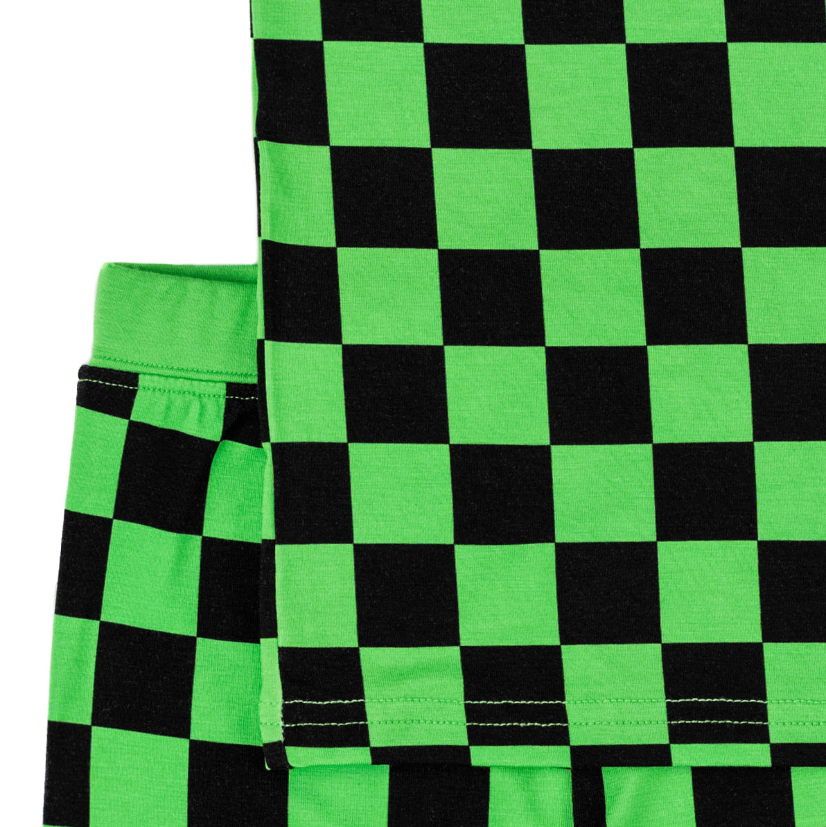 Green Checkers | Two-Piece Bamboo Long Sleeve Toddler & Kids Pajamas