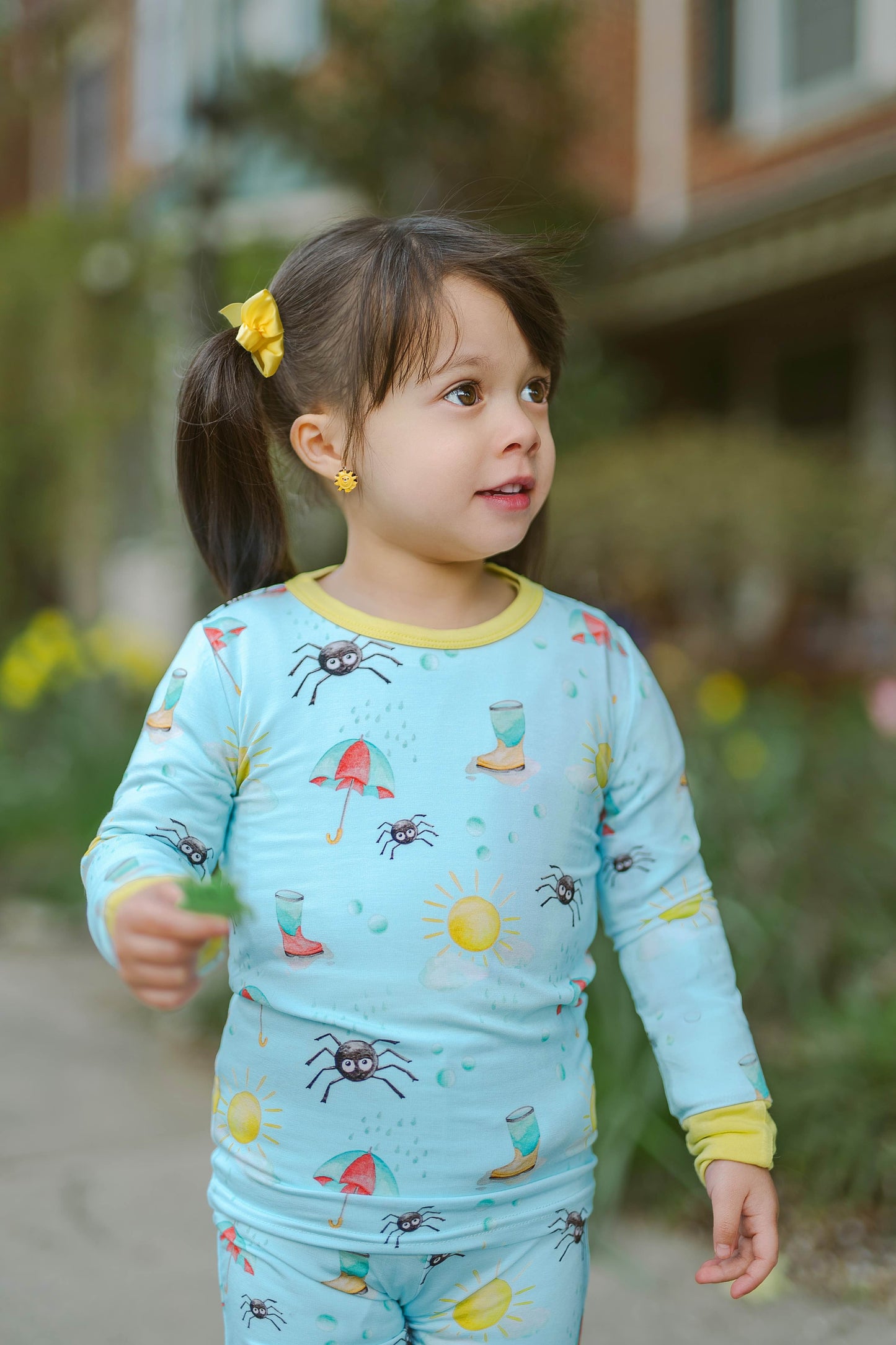 Spring Showers | Two-Piece Bamboo Long Sleeve Toddler & Kids Pajamas