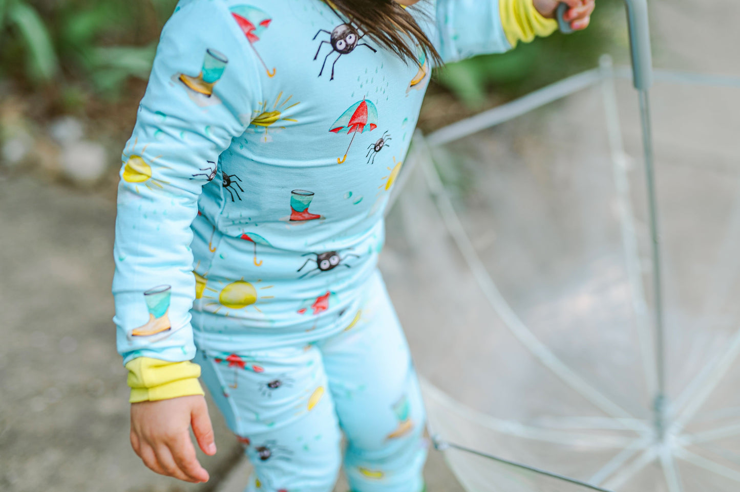 Spring Showers | Two-Piece Bamboo Long Sleeve Toddler & Kids Pajamas