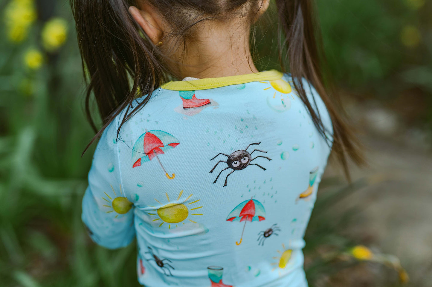 Spring Showers | Two-Piece Bamboo Long Sleeve Toddler & Kids Pajamas