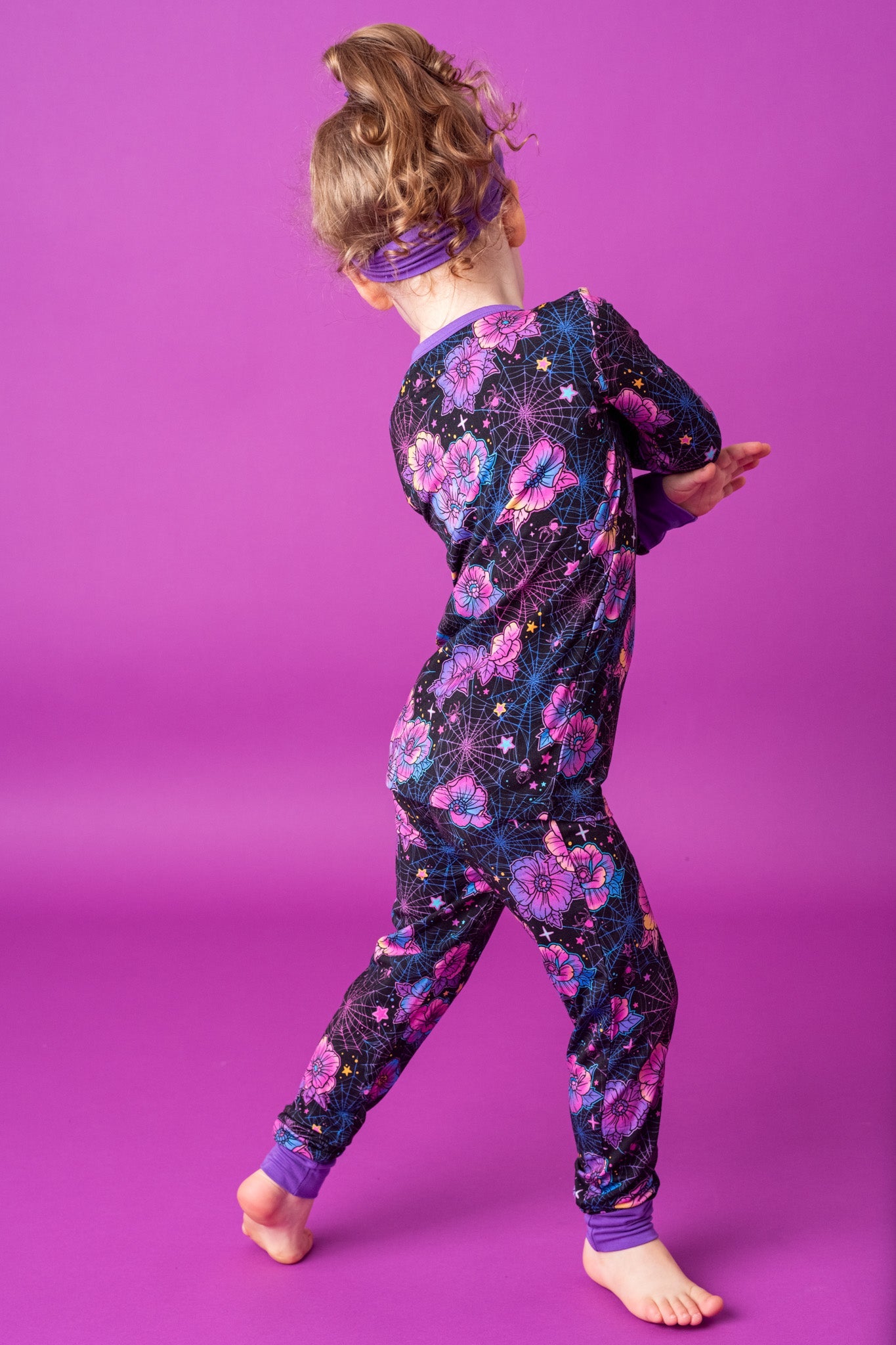 Halloween | Violet Webs | Bamboo Two-Piece Pajamas