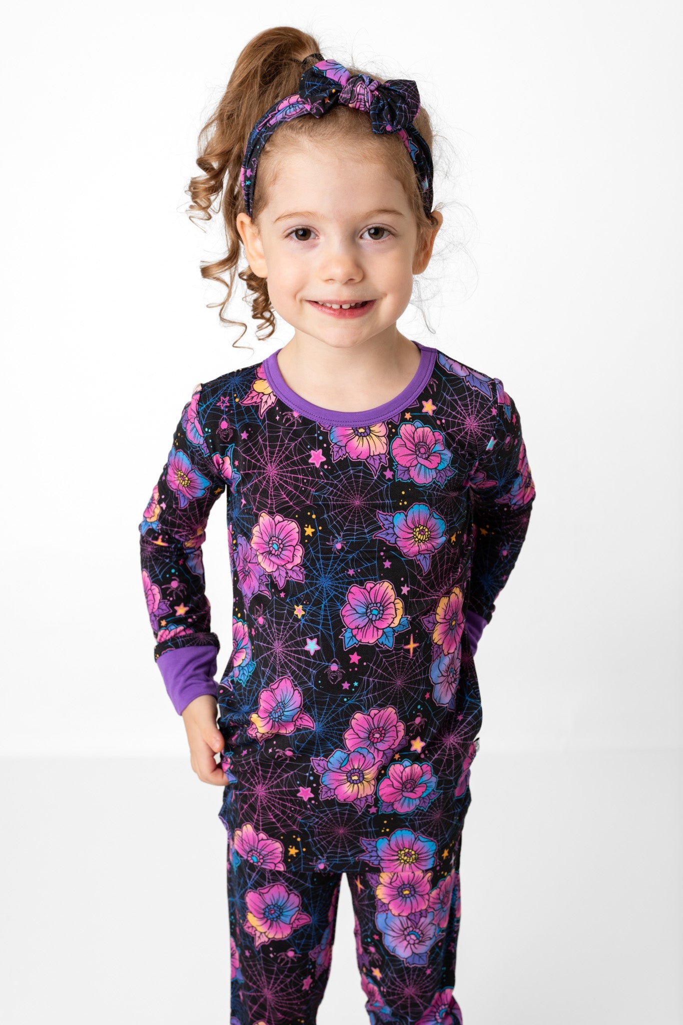 Halloween | Violet Webs | Bamboo Two-Piece Pajamas