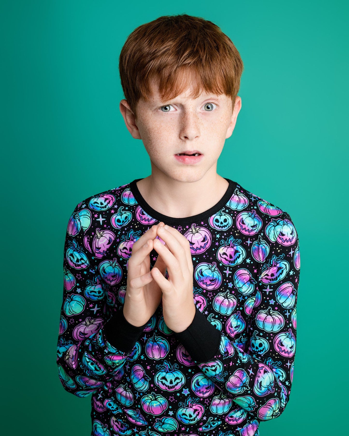 Halloween | Starlight Pumpkins | Bamboo Two-Piece Pajamas