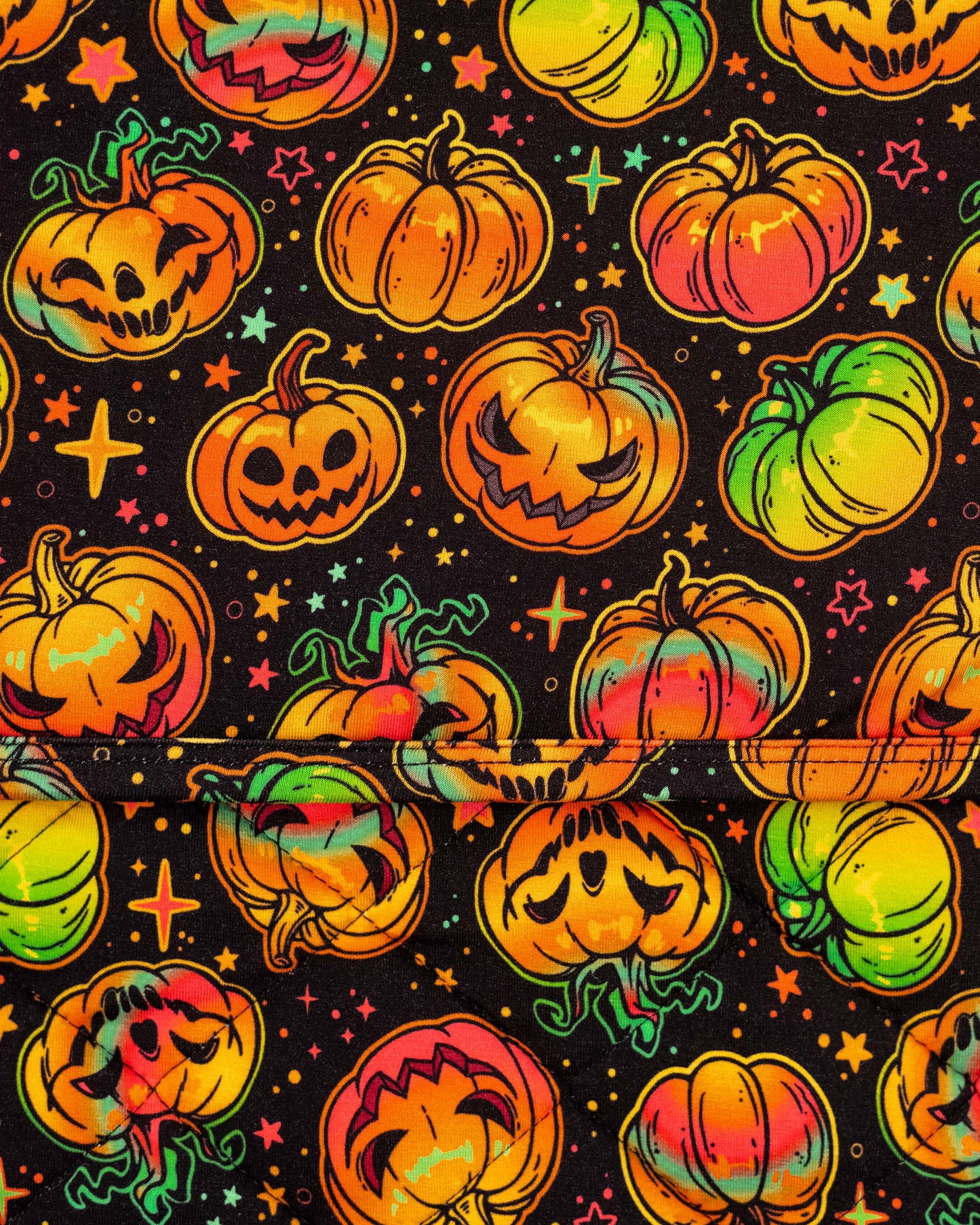 Halloween | Spooky Pumpkins | Quilted Bamboo Toddler Blanket