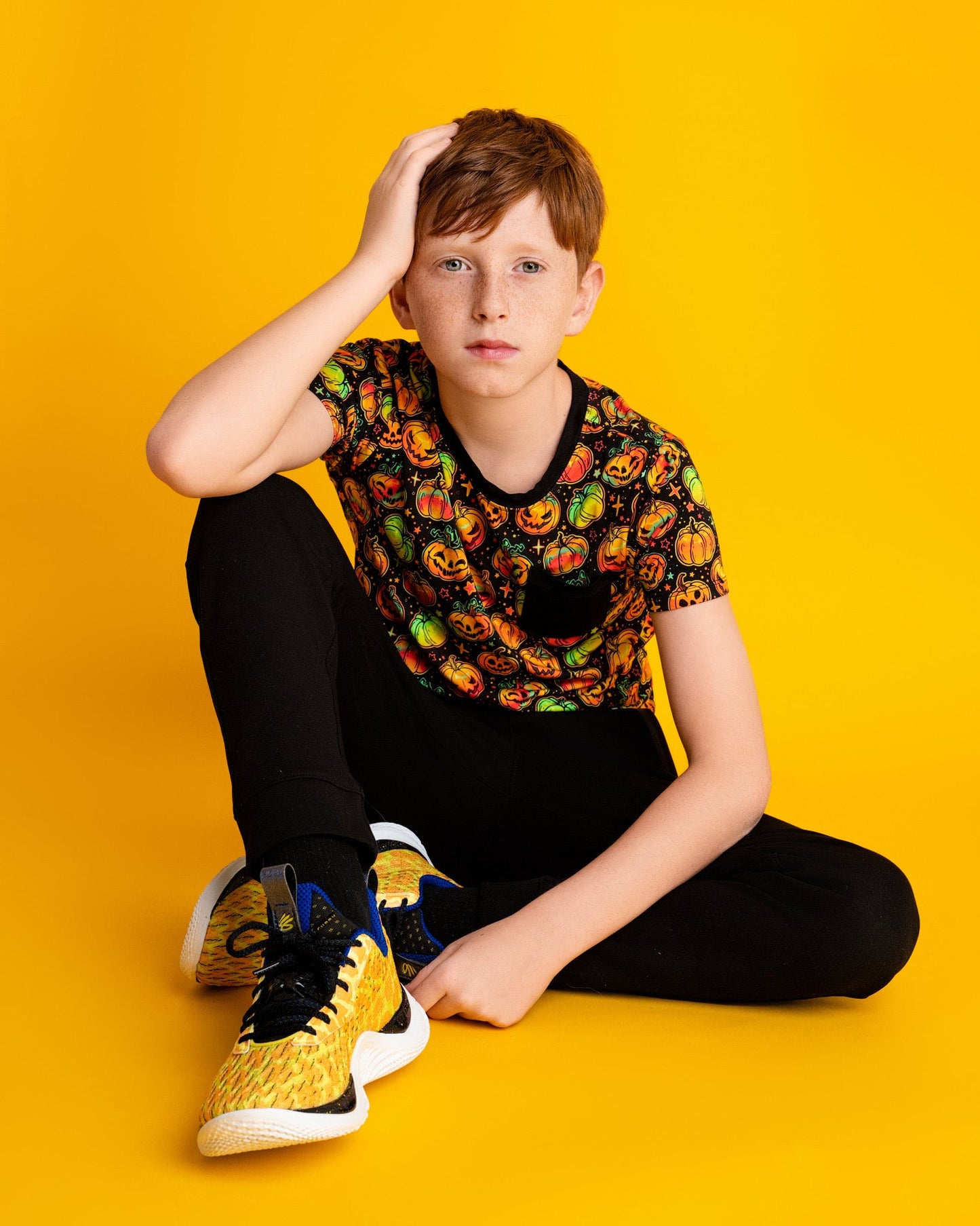 Halloween | Spooky Pumpkins | Bamboo Toddler & Kids Pocket T-Shirt