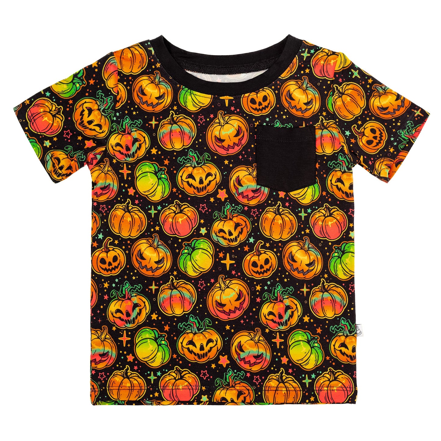Halloween | Spooky Pumpkins | Bamboo Toddler & Kids Pocket T-Shirt