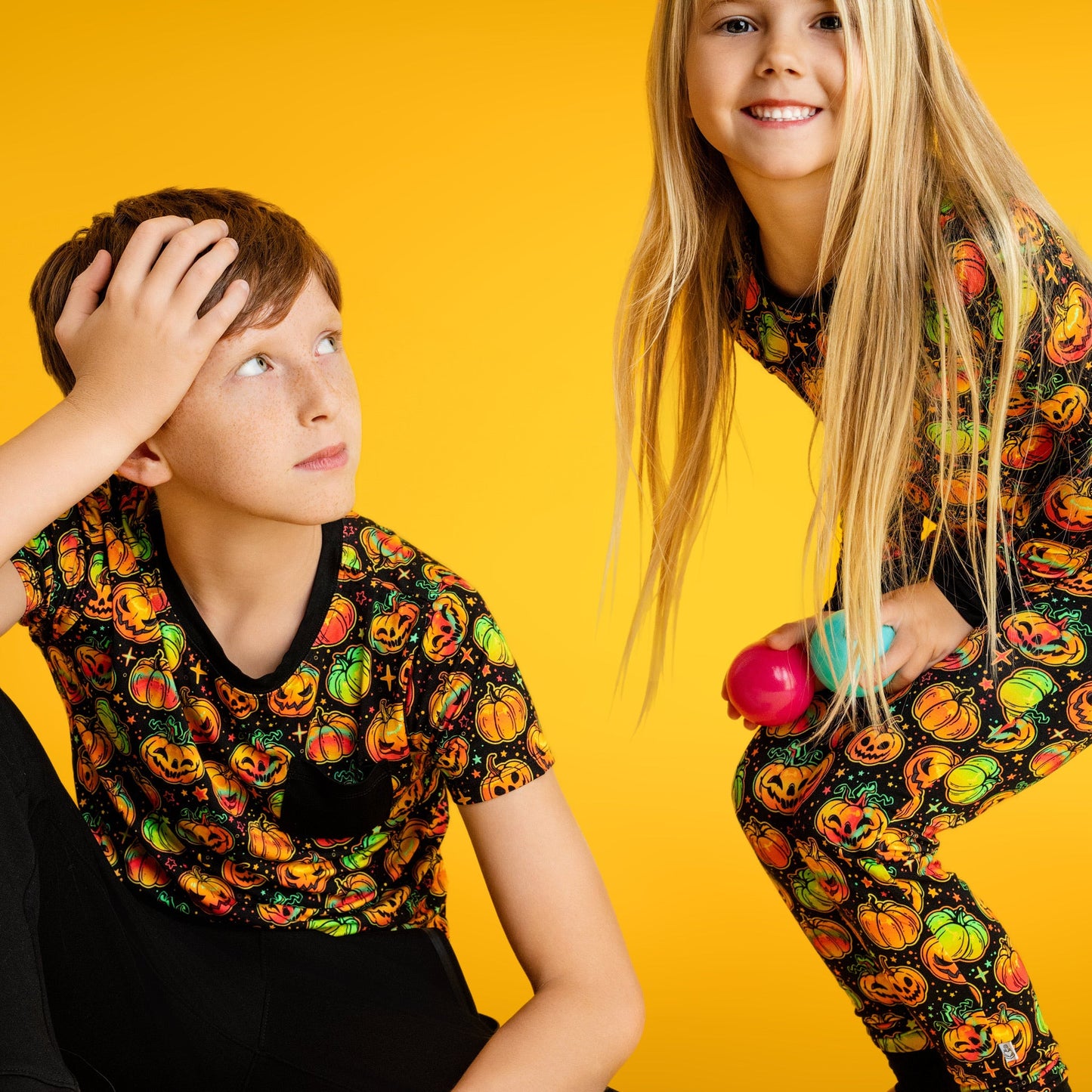 Halloween | Spooky Pumpkins | Bamboo Toddler & Kids Pocket T-Shirt