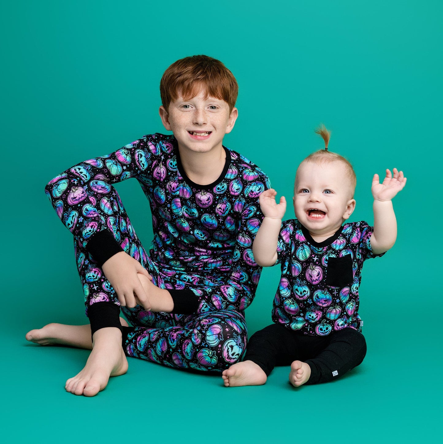 Halloween | Starlight Pumpkins | Bamboo Toddler & Kids Pocket T-Shirt