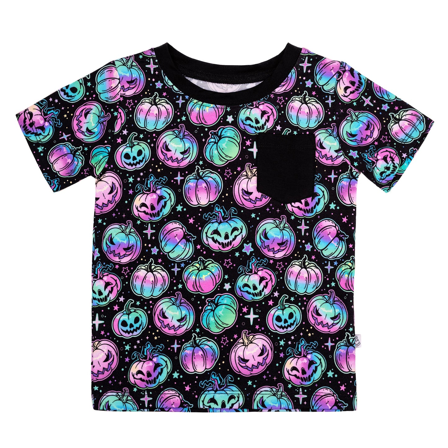 Halloween | Starlight Pumpkins | Bamboo Toddler & Kids Pocket T-Shirt