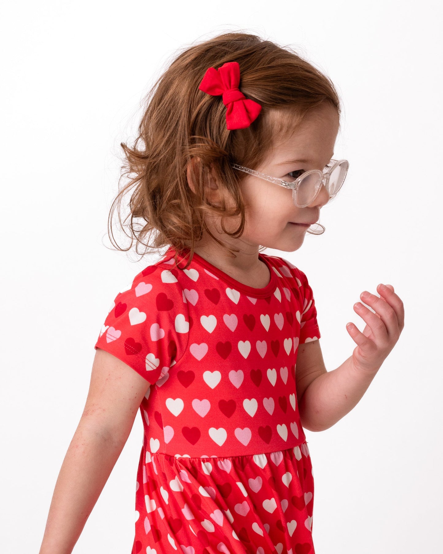 Ruby Red | Baby Bamboo Clip on Bow Set