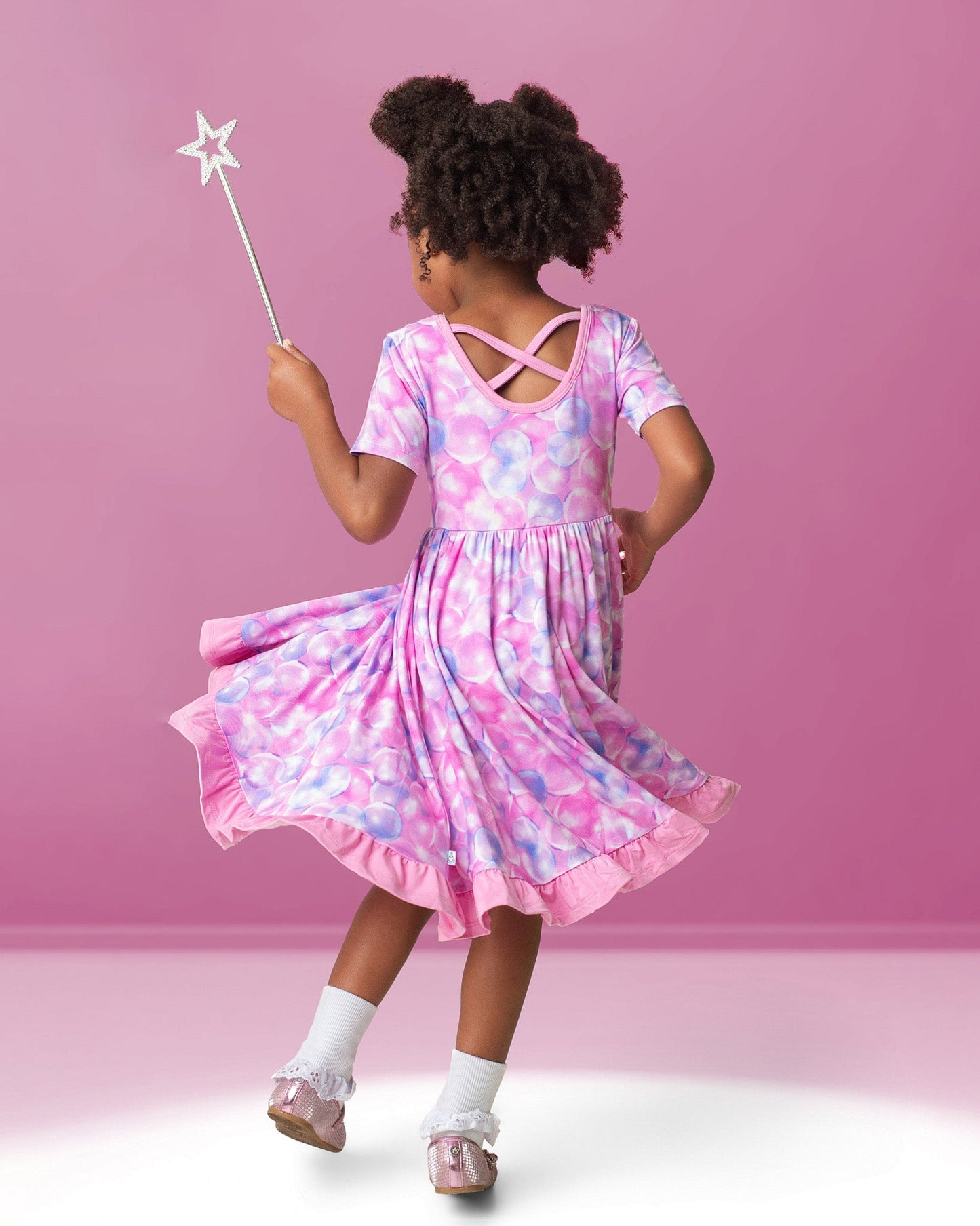 Wicked Cute | Bubbles | Bamboo Ruffle Twirl Dress & Shorts