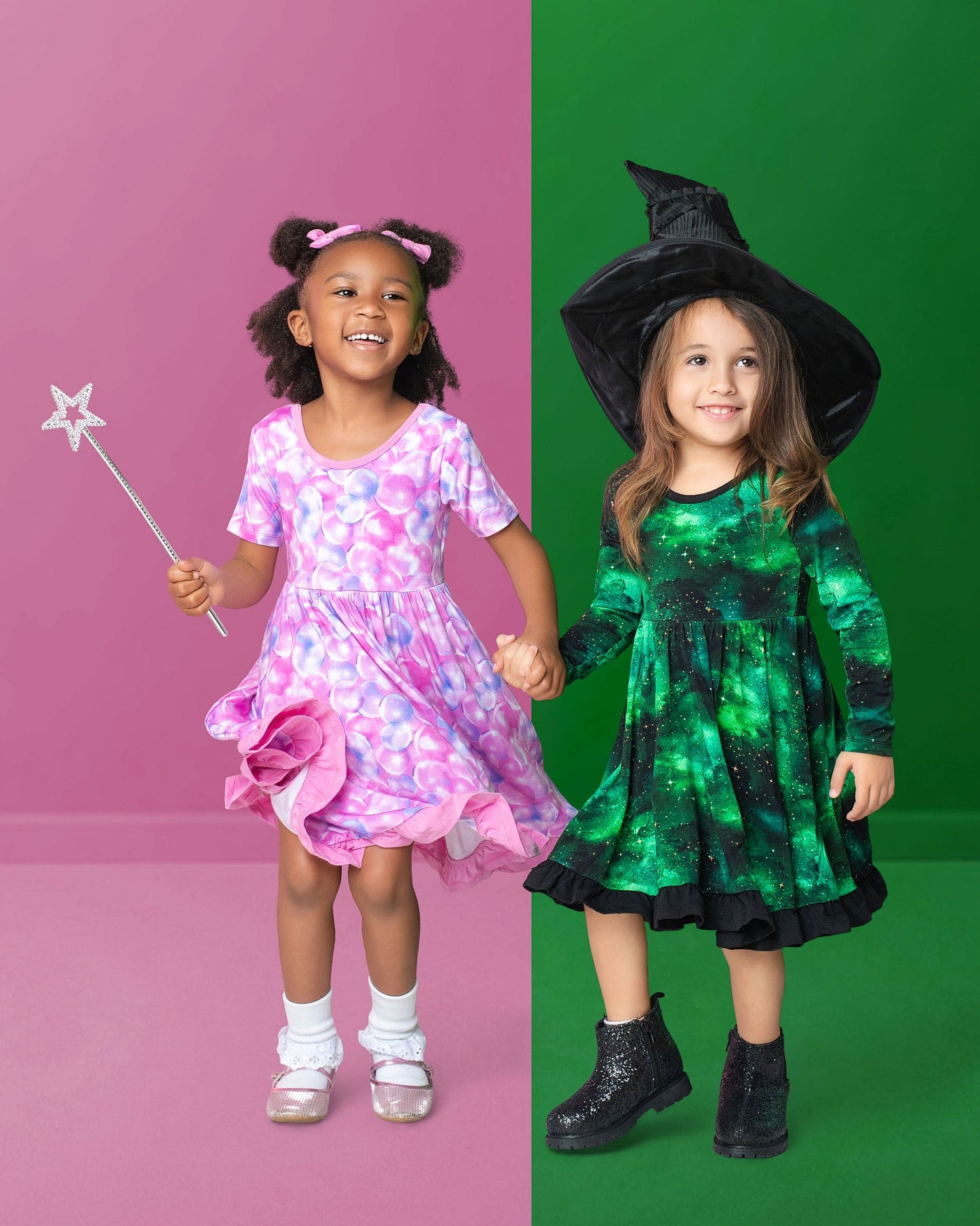 Wicked Cute | Bubbles | Bamboo Ruffle Twirl Dress & Shorts