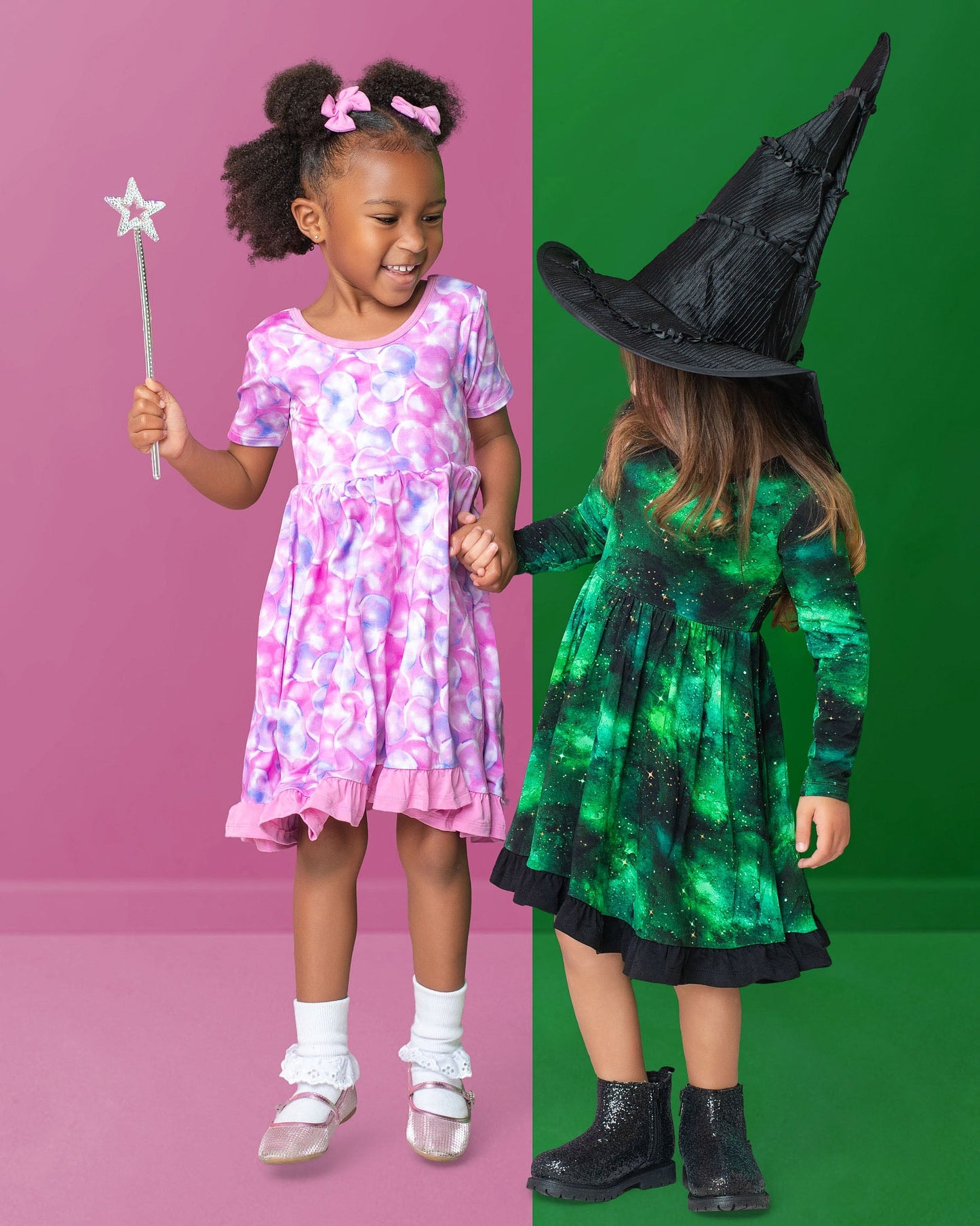 Wicked Cute | Bubbles | Bamboo Ruffle Twirl Dress & Shorts