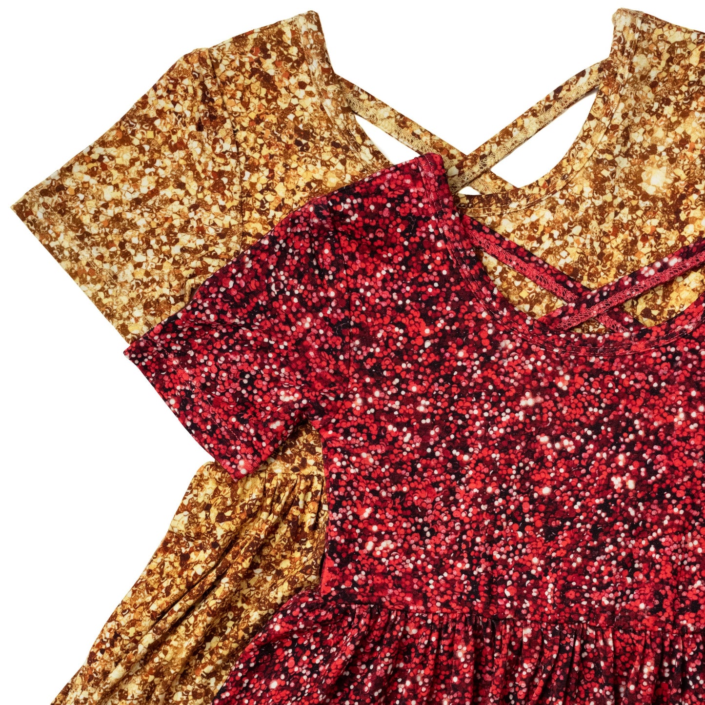 Ruby Shimmer | Toddler & Girls Bamboo Ruffle Twirl Dress & Shorts