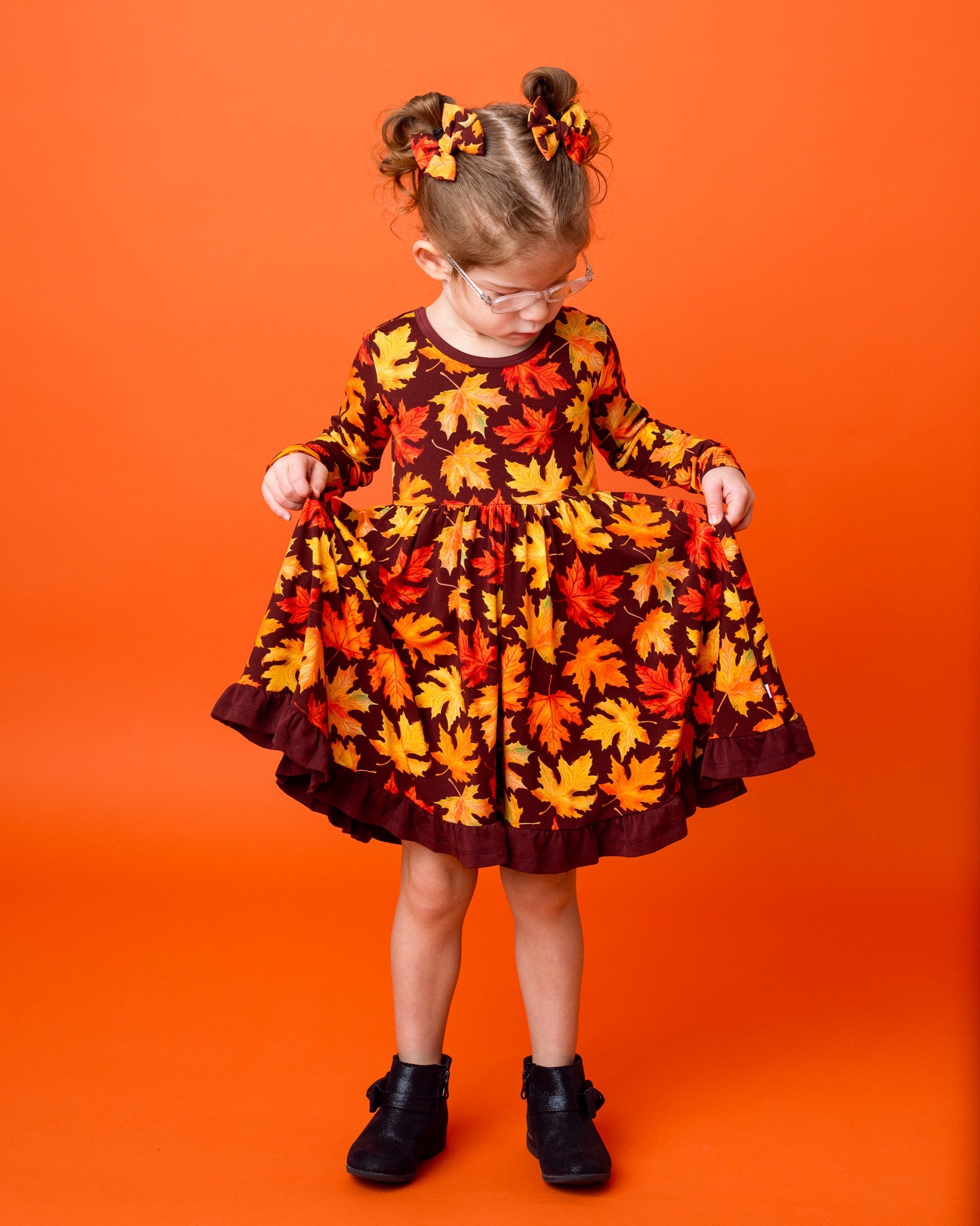 Bamboo Twirl Dress-Toddler, Girls, Children, Kids | Autumn Leaves/Fall 4T Bamboo Twirl Dress-Toddler, Girls, Children, Kids | Autumn Leaves/Fall 4T
