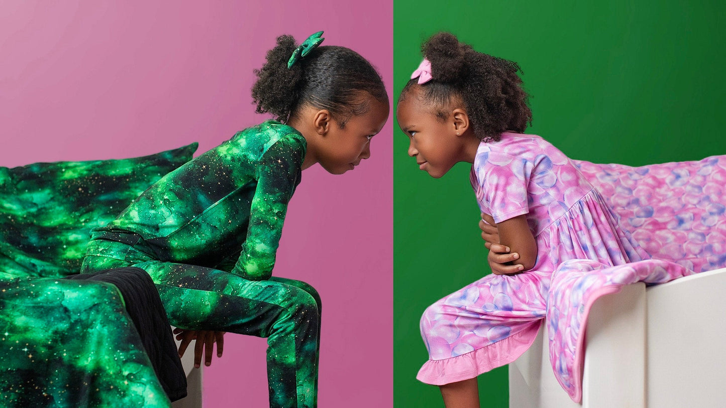Wicked Cute | Green Galaxy Elixir | Large Clip Bow
