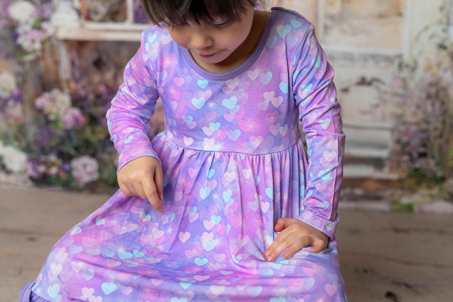 Hearts | Bamboo Ruffle Twirl Dress