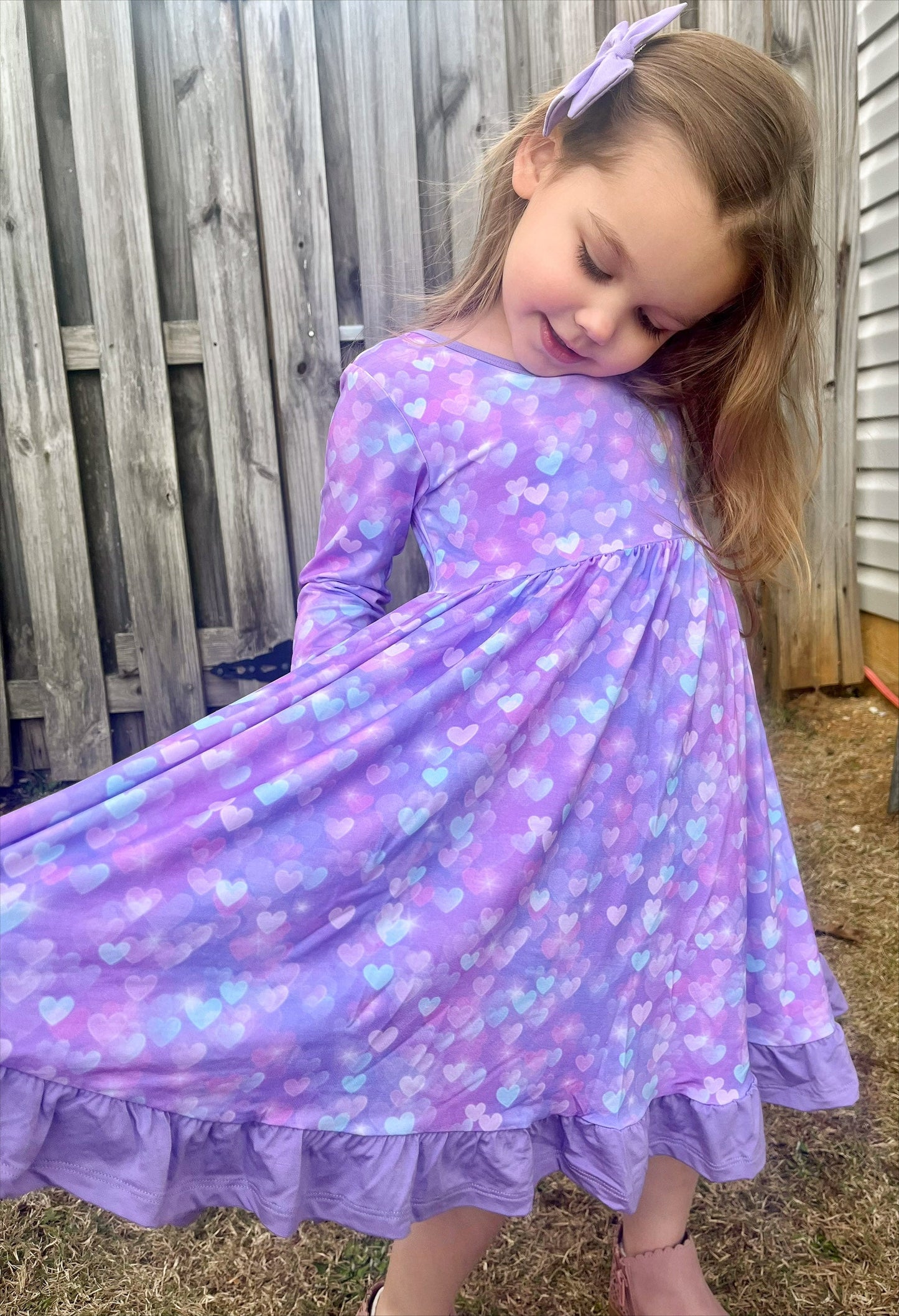 Hearts | Bamboo Ruffle Twirl Dress