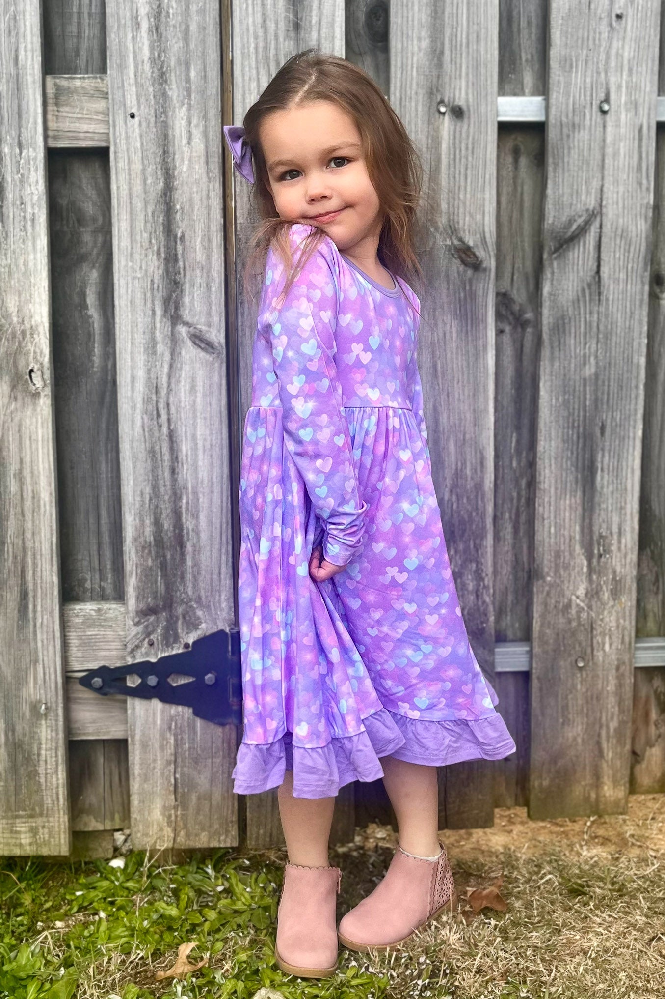 Hearts | Bamboo Ruffle Twirl Dress
