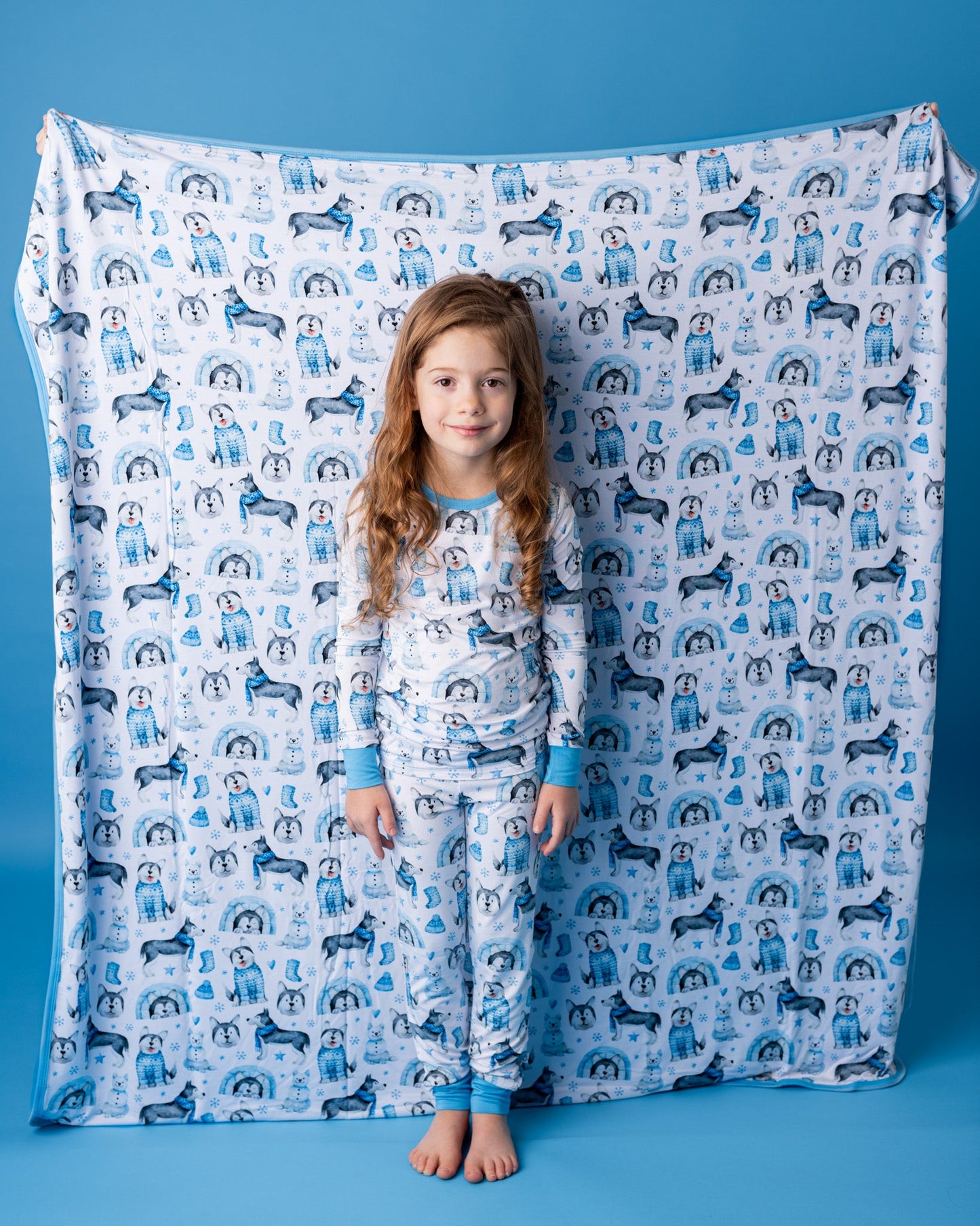 Arctic Huskies | Bamboo Double Layer Toddler Blanket