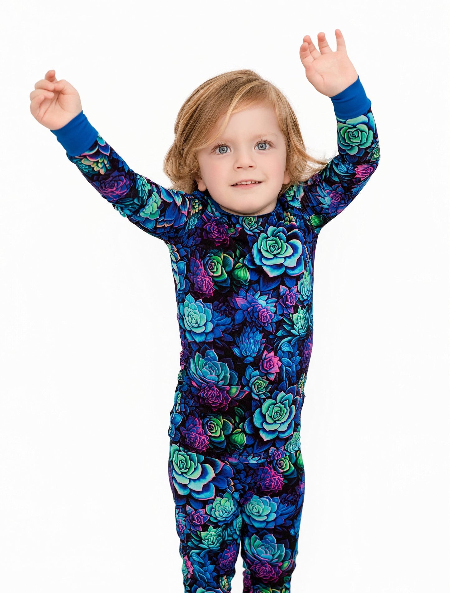 Electric Succulents | Bamboo Two-Piece Pajamas