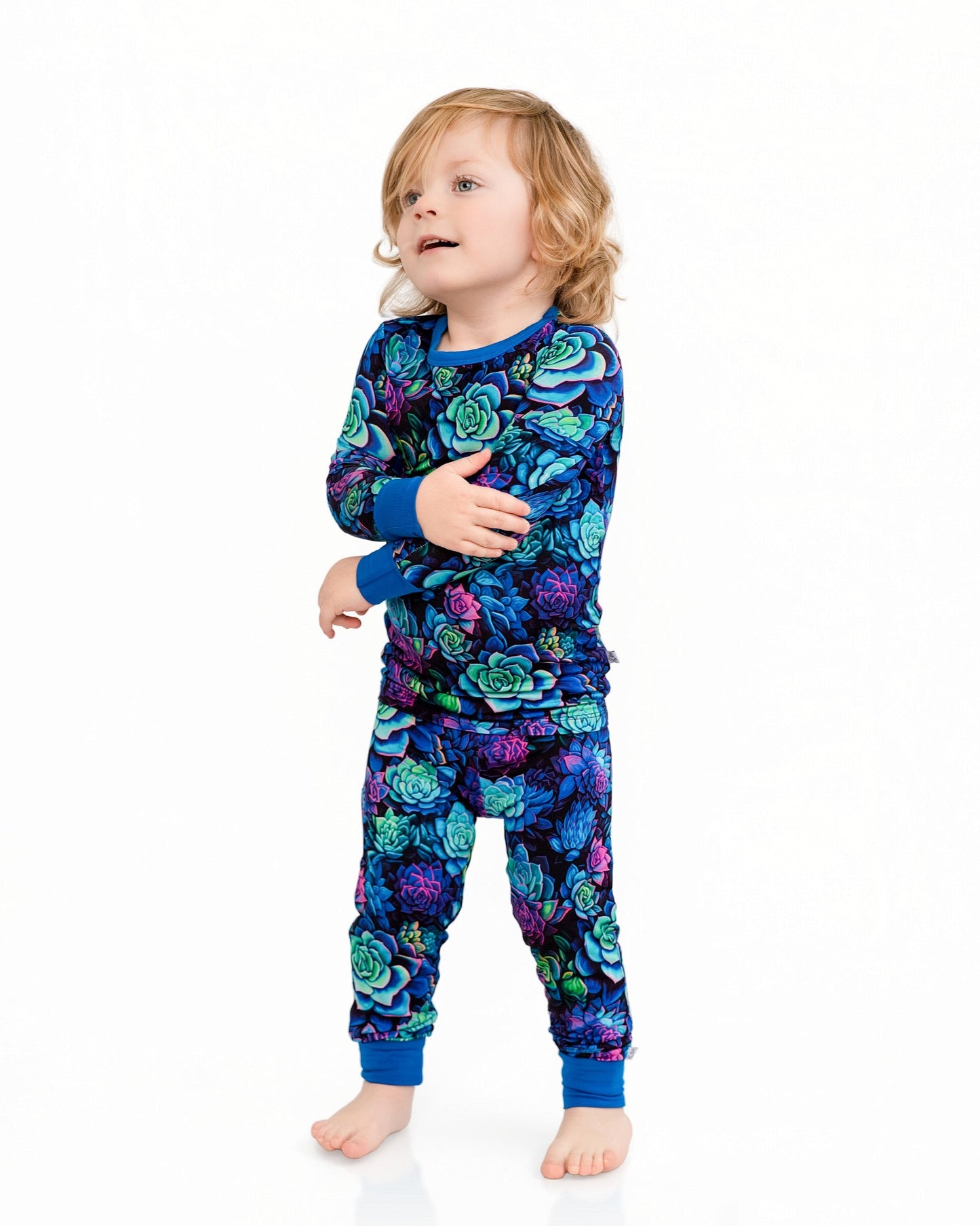 Electric Succulents | Bamboo Two-Piece Pajamas