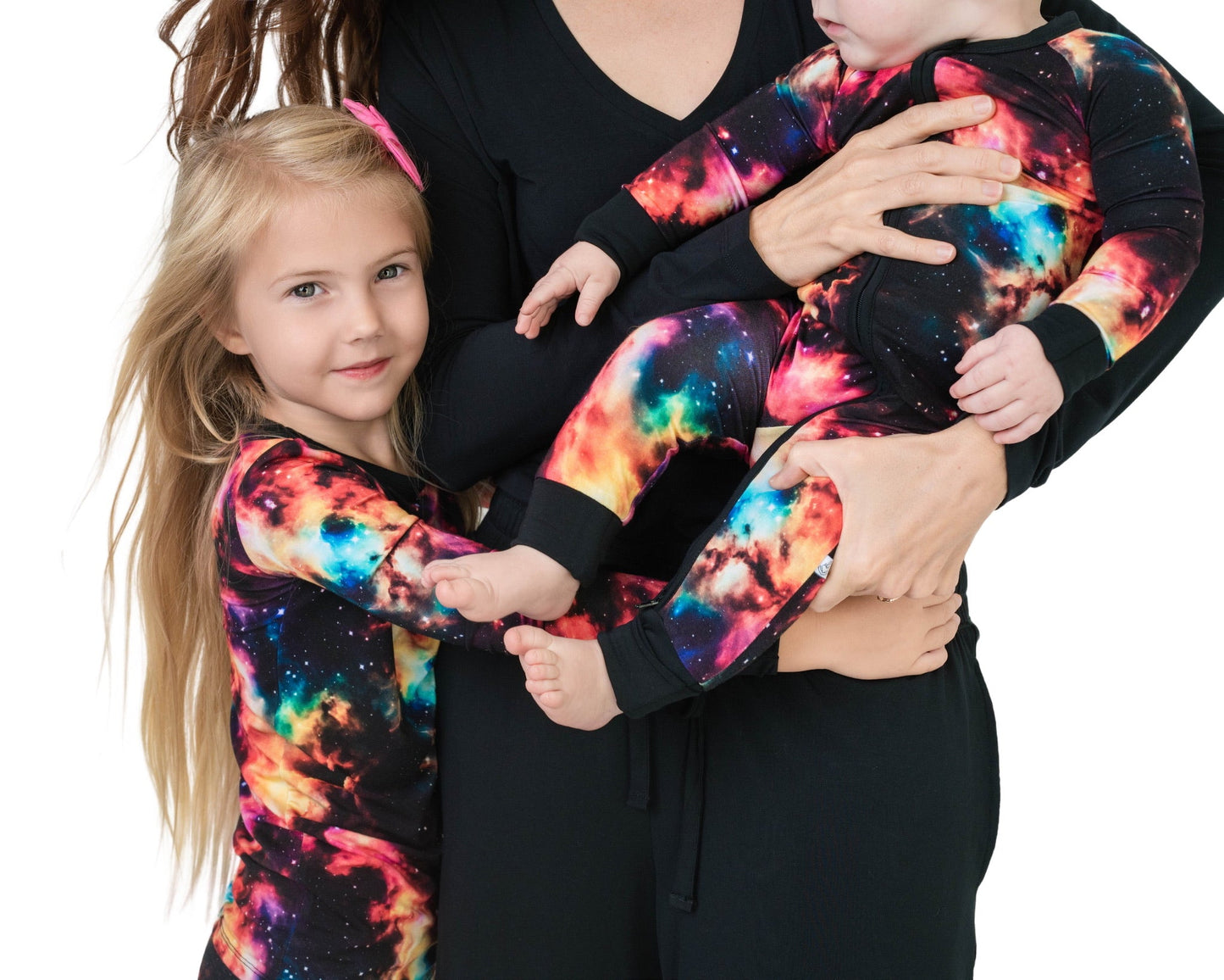 Cosmic Nebula | Convertible Bamboo Zipper Baby Pajamas