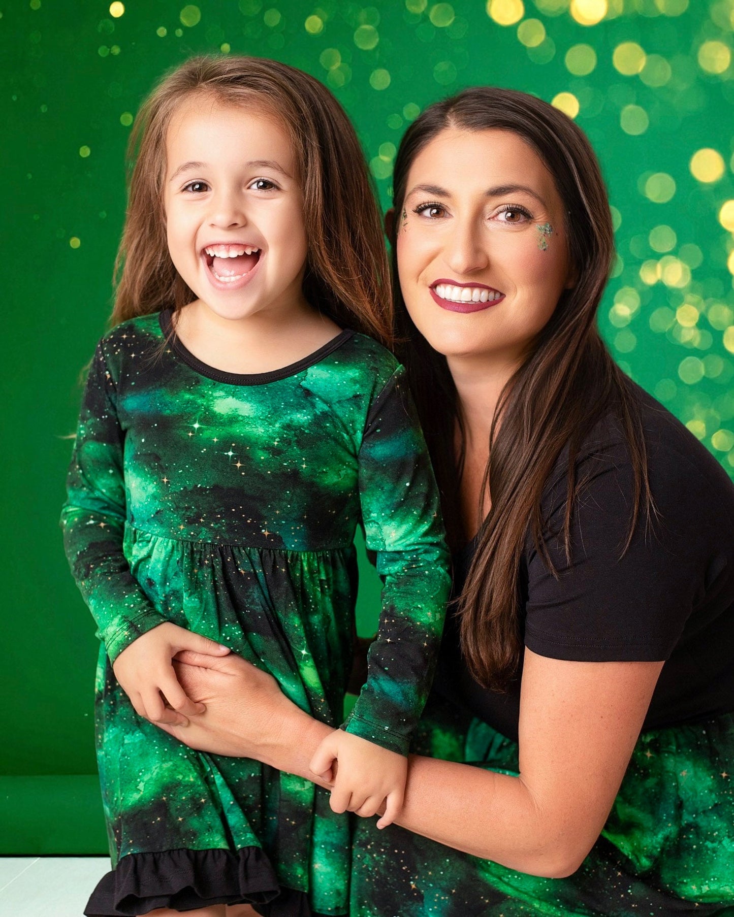 Wicked Cute | Green Galaxy Elixir | Bamboo Ruffle Twirl Dress