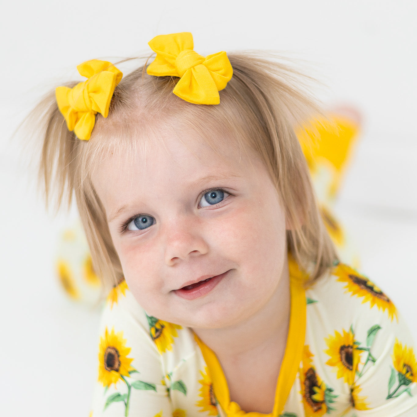 Lemon | Baby Bamboo Clip on Bow Set