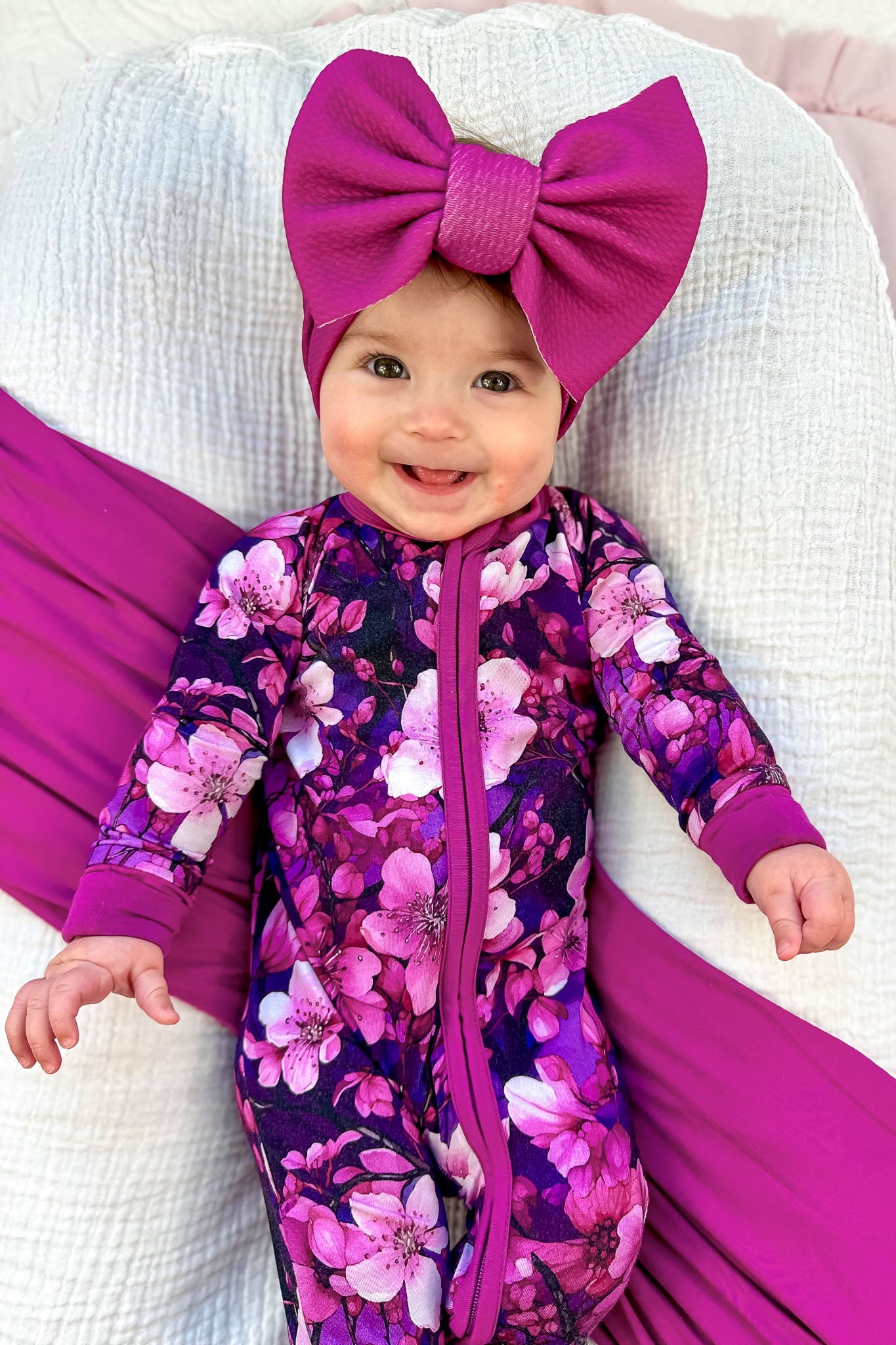 Cherry Blossoms | Bamboo Zipper Pajamas