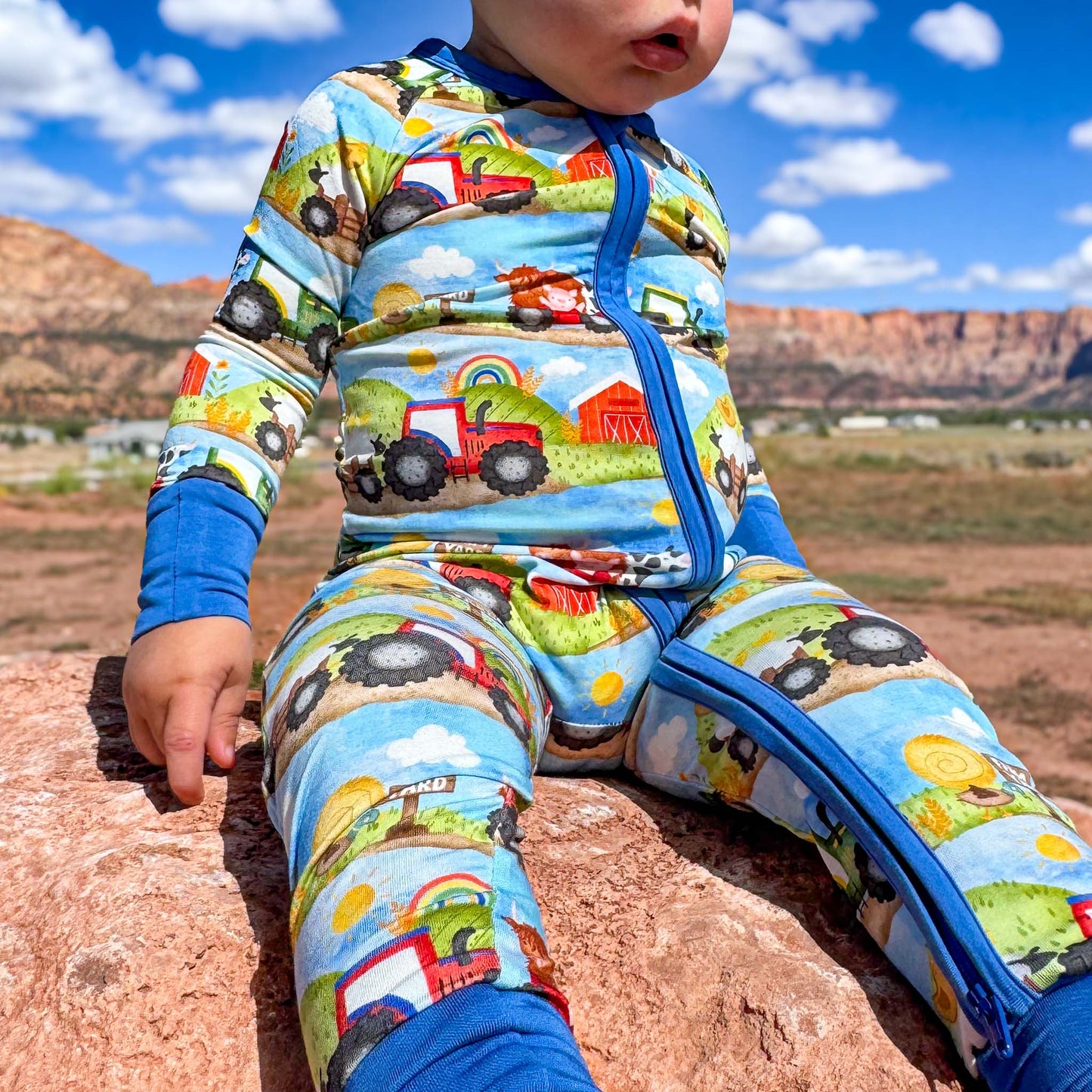 Farm Friends | Bamboo Zipper Pajamas