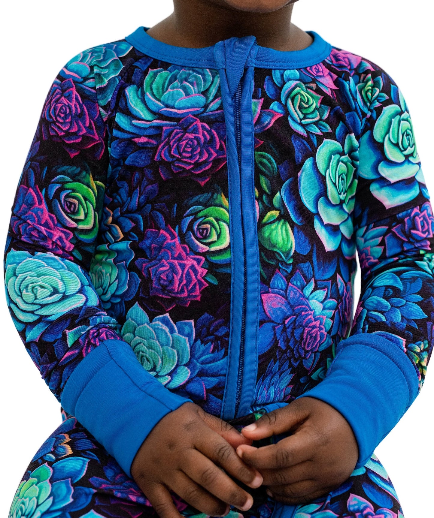 Electric Succulents | Bamboo Zipper Pajamas