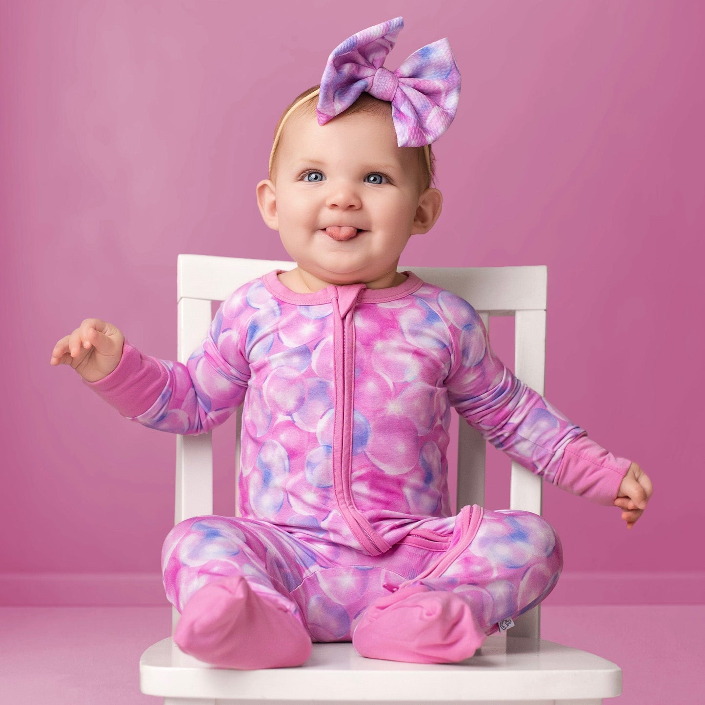 Wicked Cute | Bubbles | Large Nylon Bow Headband