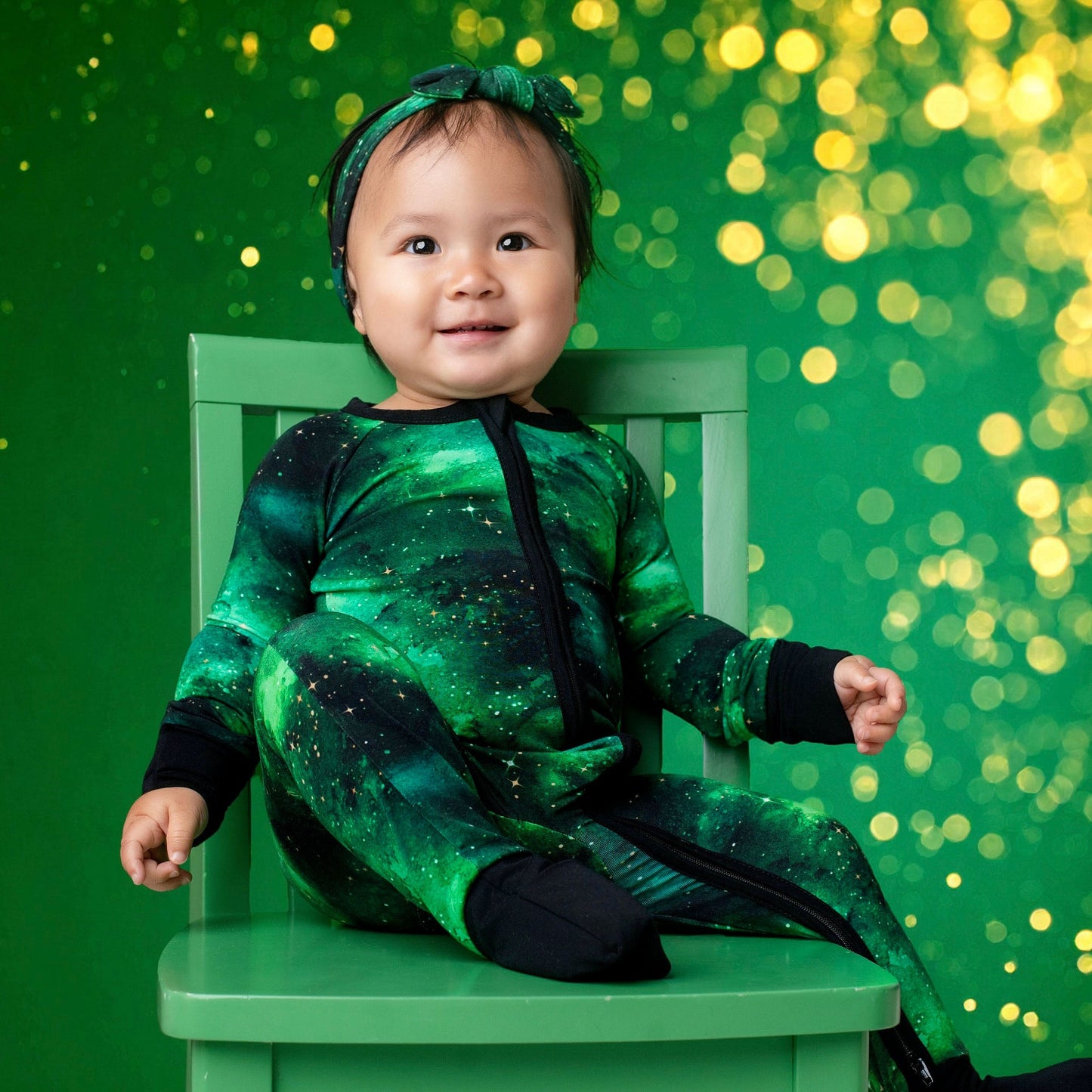 Wicked Cute | Green Galaxy Elixir | Bamboo Headband Bow