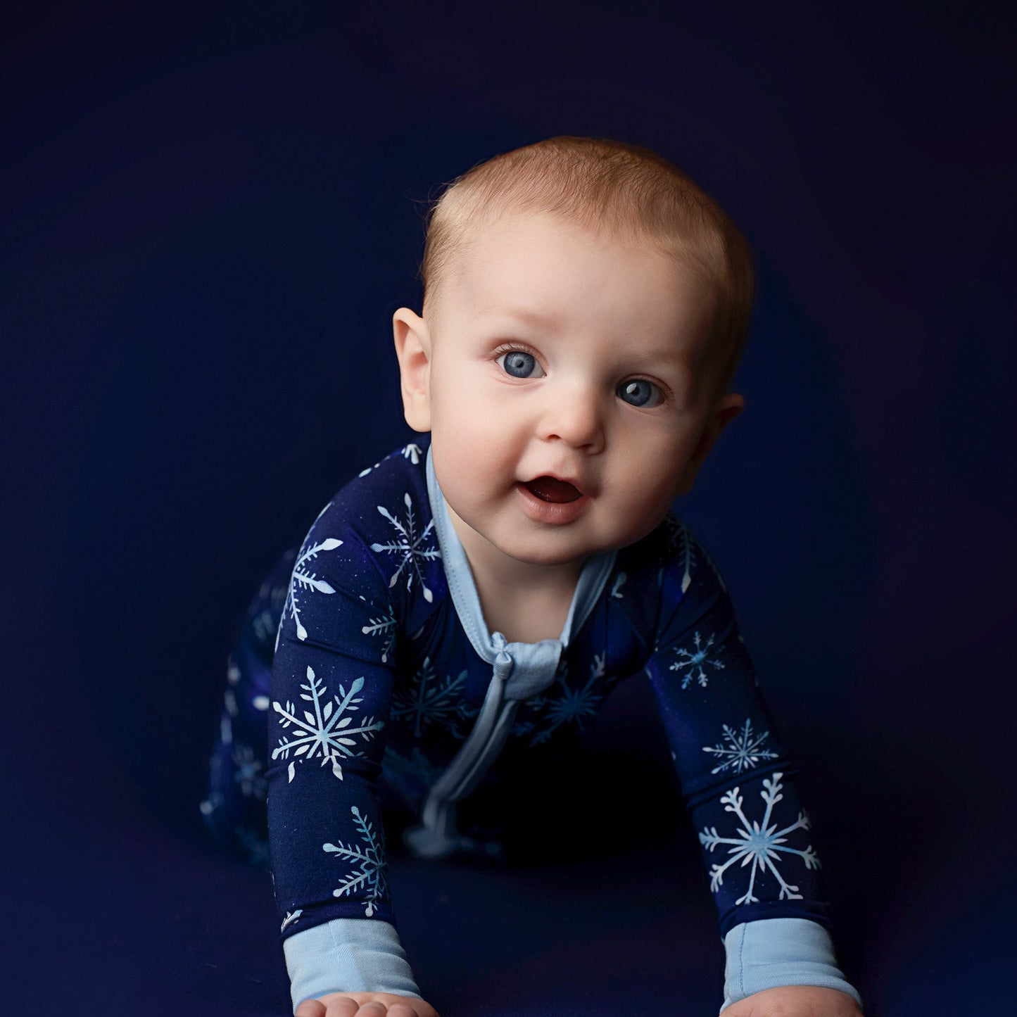 Icy Snowflakes | Bamboo Zipper Pajamas